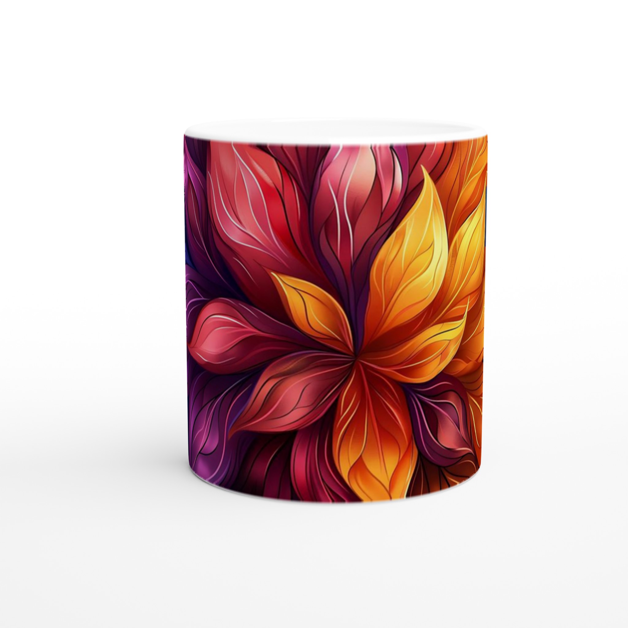 Abstrakt Blommig 11oz Keramisk Mugg – Konstfull Design i Levande Färger, Välj Din Favoritnyans! 8 7fa9e74b-ed8b-4326-911e-dbada34773ff