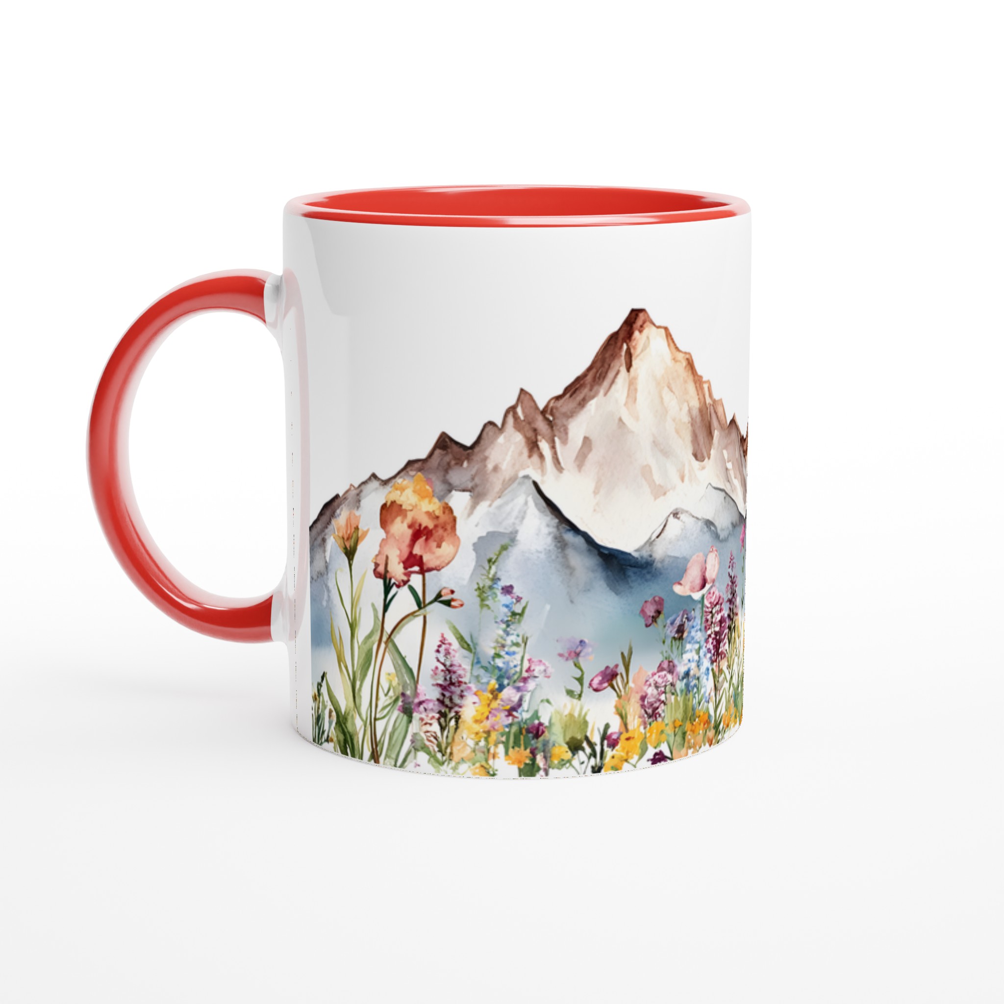 Akvarell Berg & Vildblommor Keramikmugg – Konstnärlig 11oz Kaffekopp i Flera Färger 5 7fbc13c1-33c8-4ad4-9343-a98652391fdc