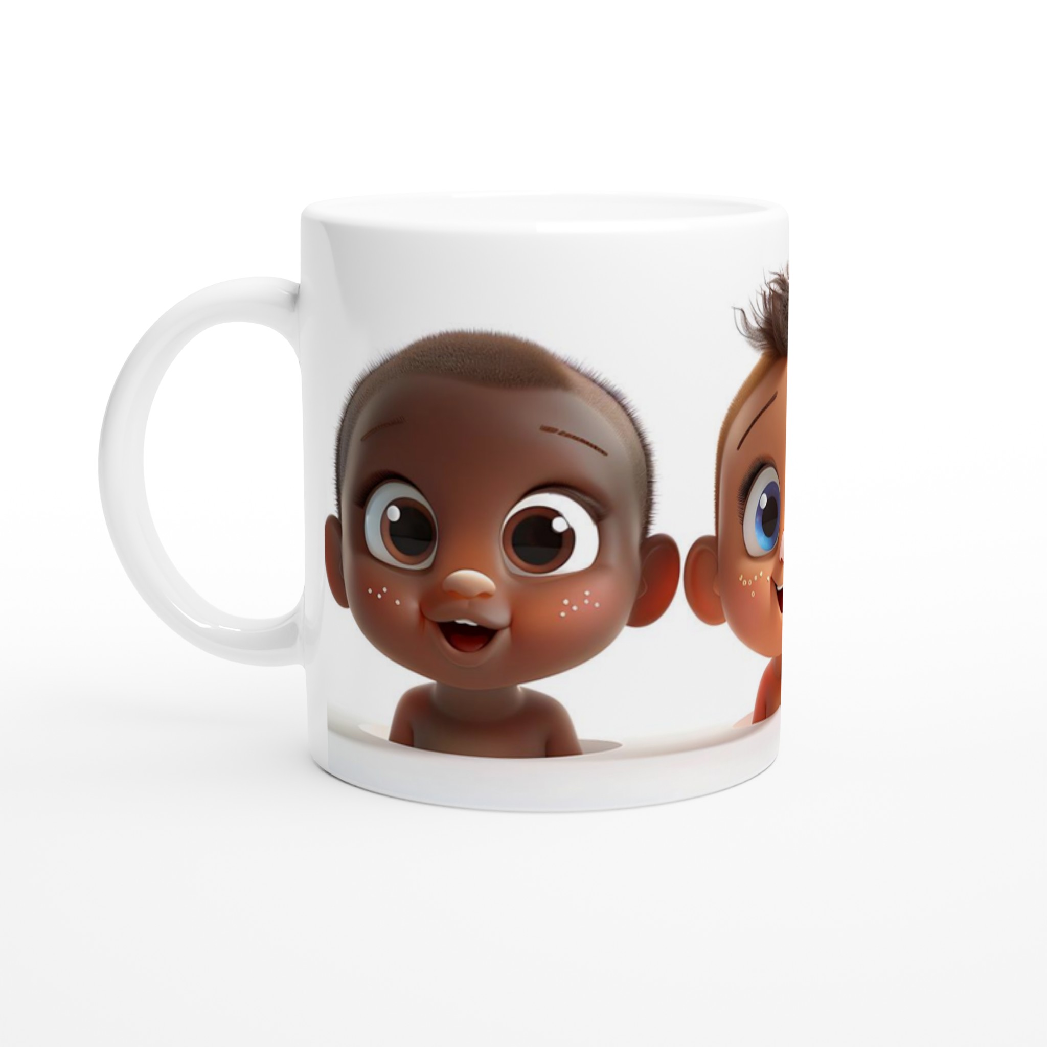 Charmiga Babyansikten Keramikmugg - En lekfull Vit 11oz Mugg med glädjefyllda motiv i flera färger 1 7fd27b5d-4a91-4adb-8ab4-8d15e68bd89b