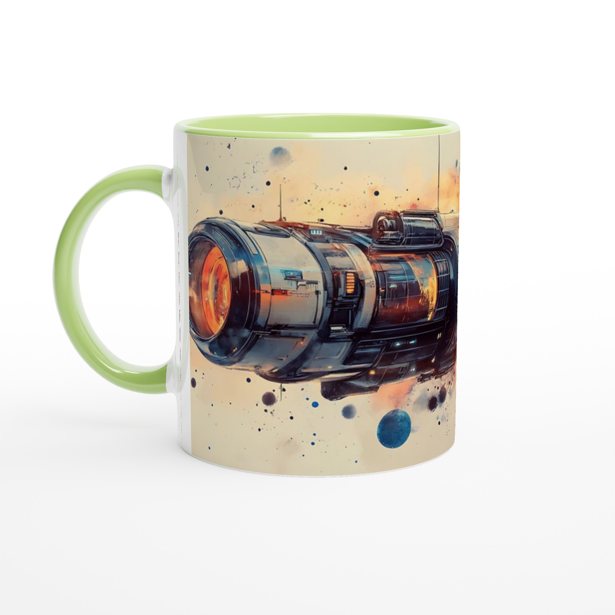 Kosmiskt Äventyr 11oz Keramikmugg - Rymdskeppsdesign med Valfri Färg för Sci-Fi-Fantasten 7 7fd32e16-808f-4bb3-923b-0c325866bbc4