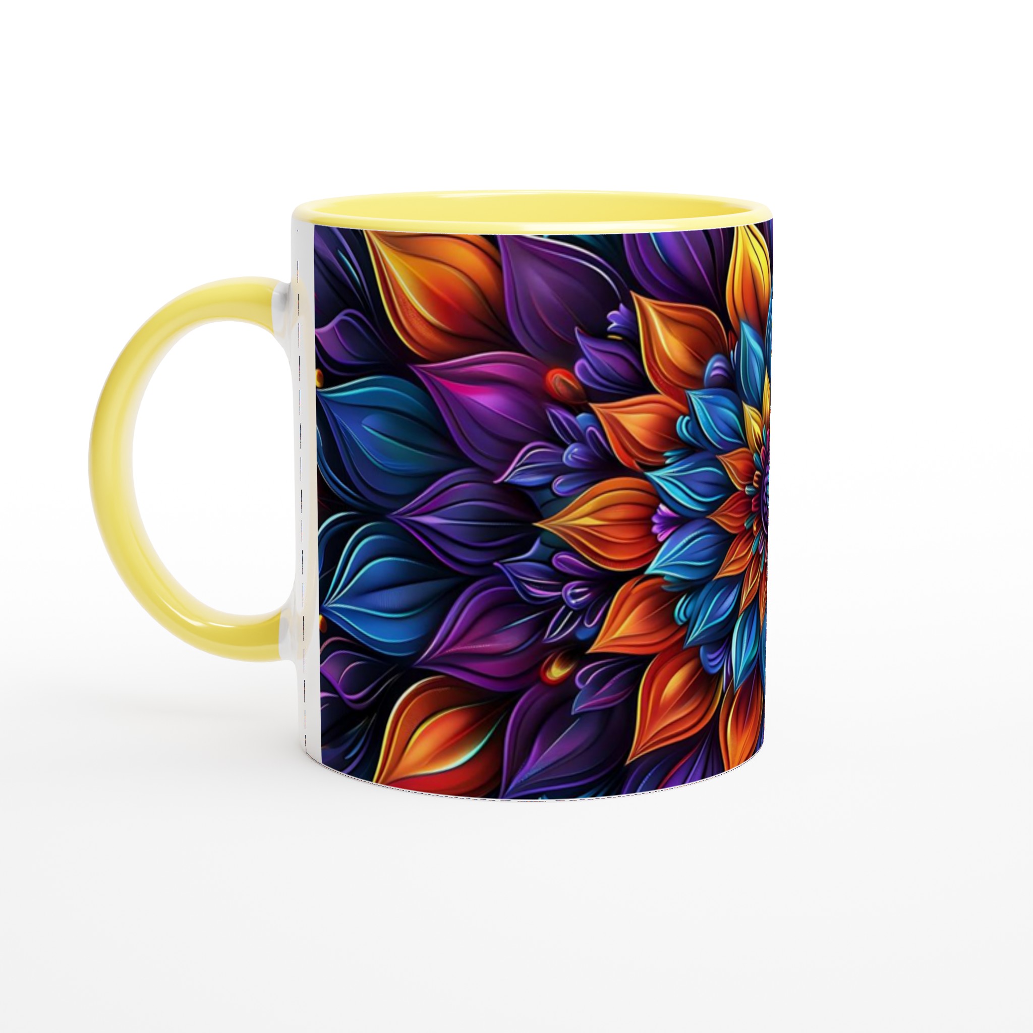 Abstrakt Mandala Konst Mugg – Livfulla Lila och Orange Nyanser – 11oz Keramikmugg 3 800e0b0f-dcb4-481f-8f21-1fa84d718cd6