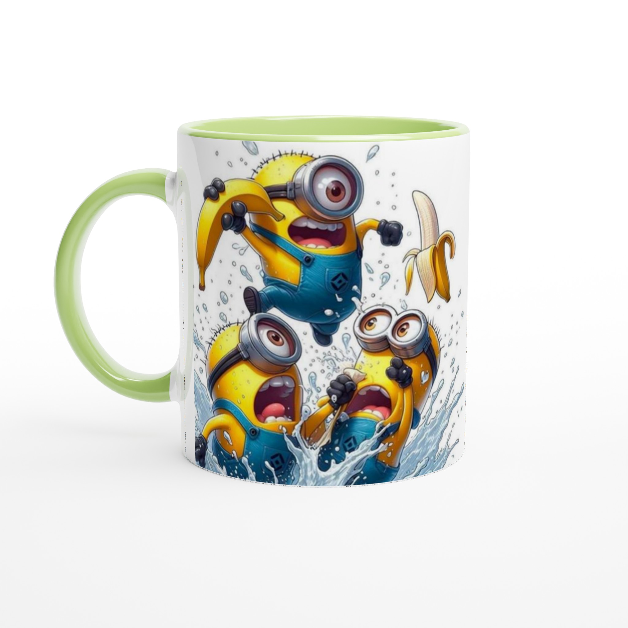 Livfull Vit 11oz Keramisk Mugg med Busiga Minions och Bananskämt i Färgstark Design 8 80262d20-0bc5-41a1-b327-f16ba3f6c052