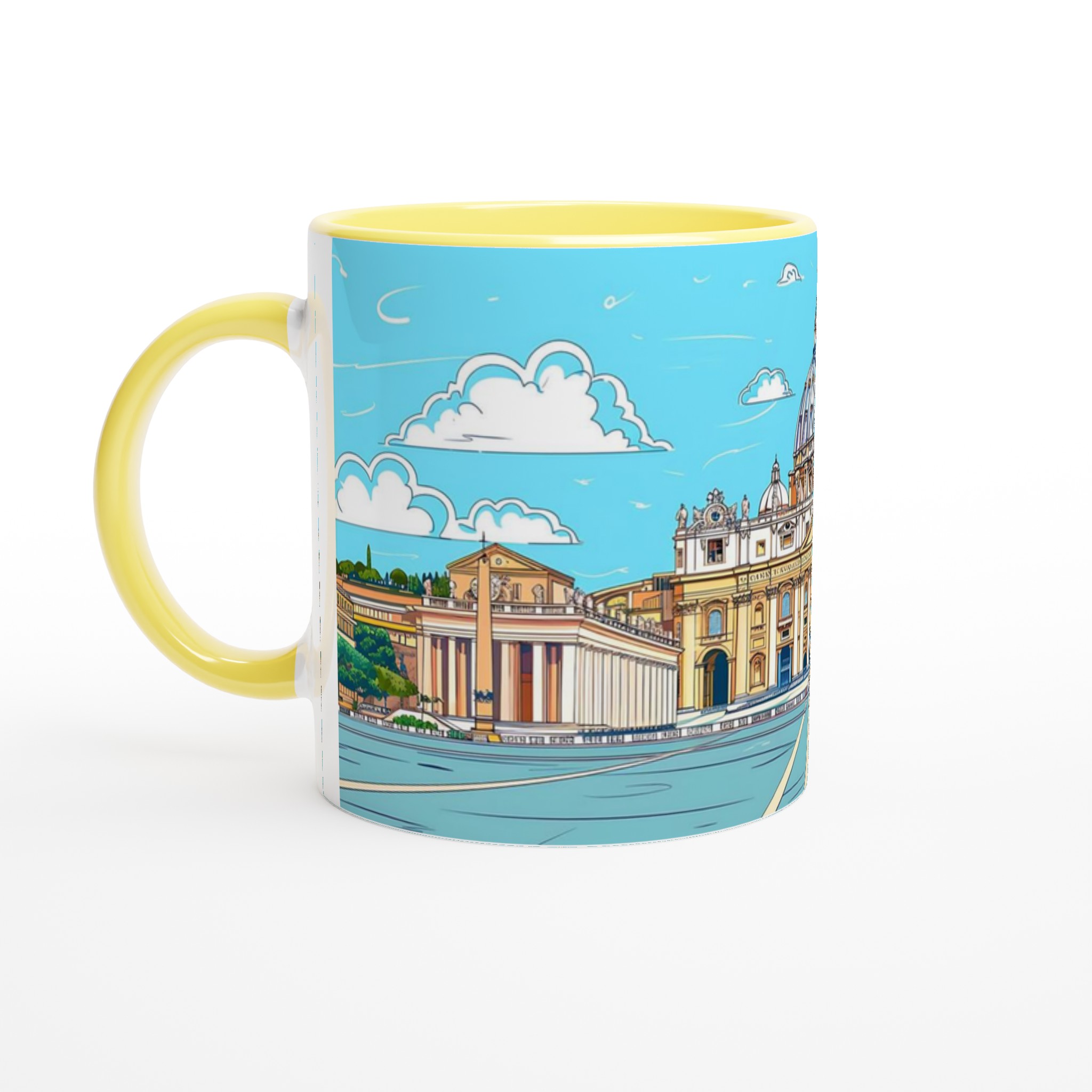 Vatikanstaten Konst Mugg - Livlig Illustration av Peterskyrkan i Din Favoritfärg 3 80350cda-d828-4985-835d-822bb75abf93