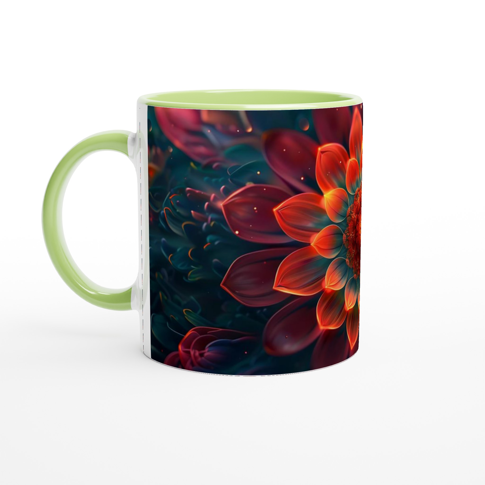 Glödande Blomsterdröm – 11oz Keramisk Mugg för Konstälskare, Välj Din Färg! 8 804edb55-ee20-4701-9610-f5ac8287e683