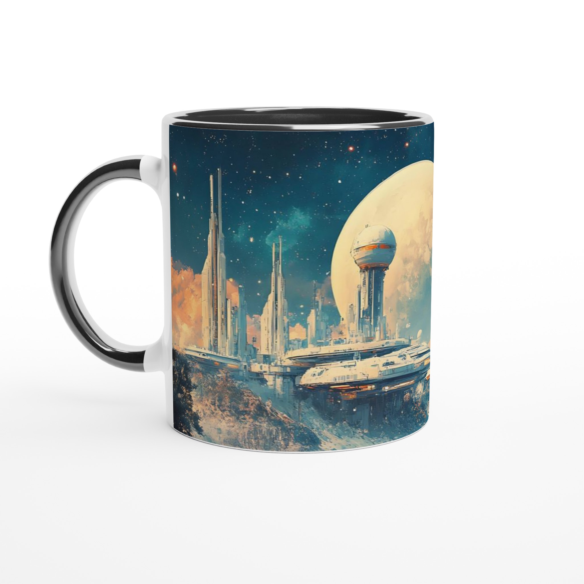 Futuristisk Galax Mugg – Sci-fi Landskap & Stjärnhimmel, 11oz Keramisk Kaffekopp i Flera Färger 4 805144a0-d764-4a5b-9763-ff71041e164f