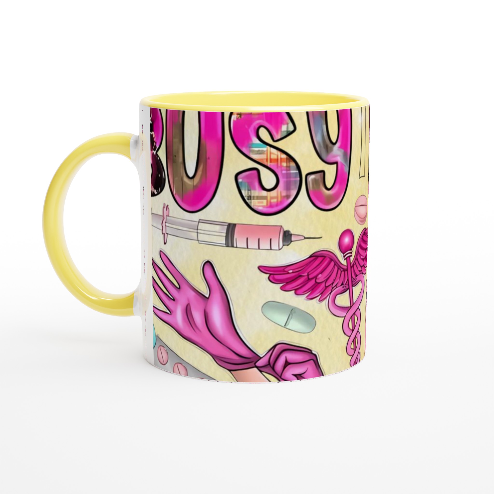 Vit 11oz keramisk mugg med livfullt medicinskt designmotiv i flera färgalternativ 3 80674cb5-d0e2-40c9-9009-929db0f9756e
