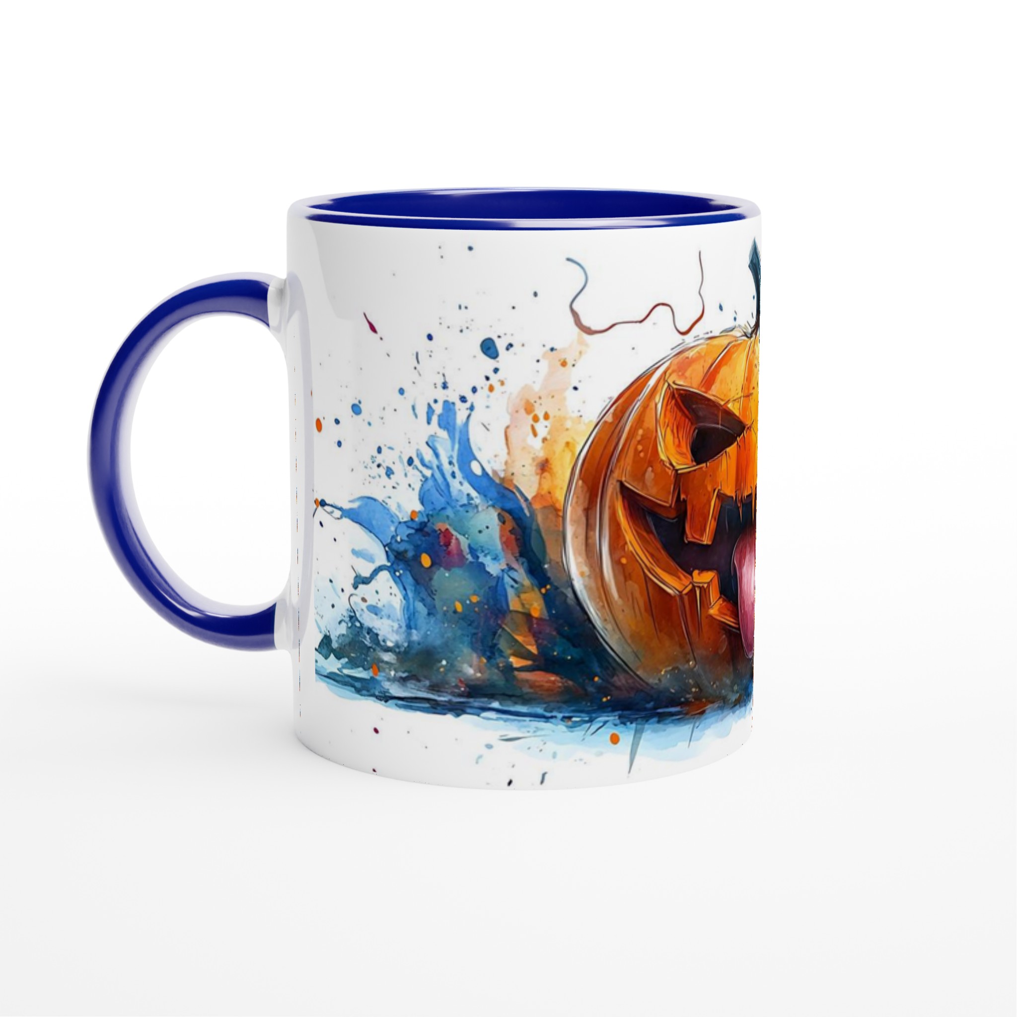 Skräckinjagande Pumpa Akvarell Mugg – Halloween Design i 7 Färger 2 8079705e-2c67-4dcf-9dbd-47db0ad29154