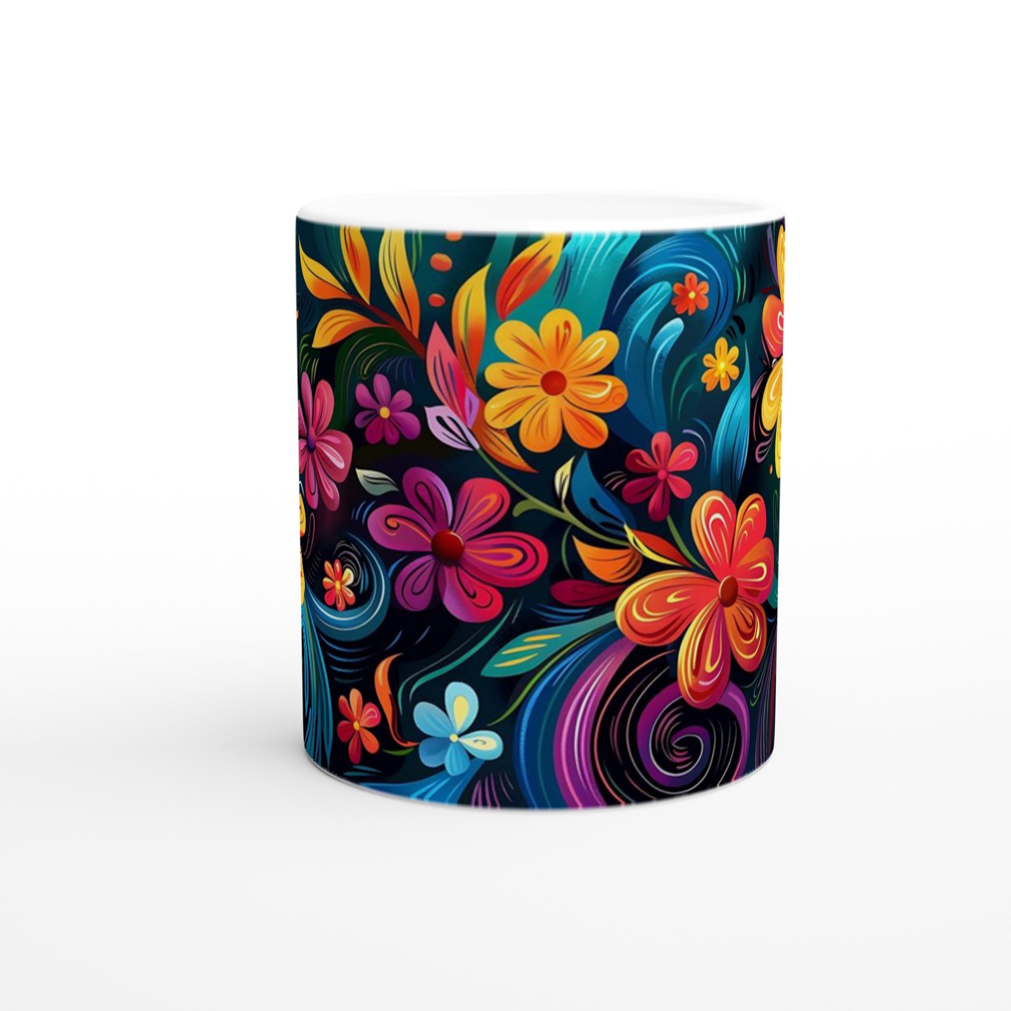 Abstrakt Blommig 11oz Keramikmugg – Färgglad Design för Kaffeälskare, Välj Din Favoritfärg! 8 80807cb0-00d4-4cb9-b5f3-3a08603feb89
