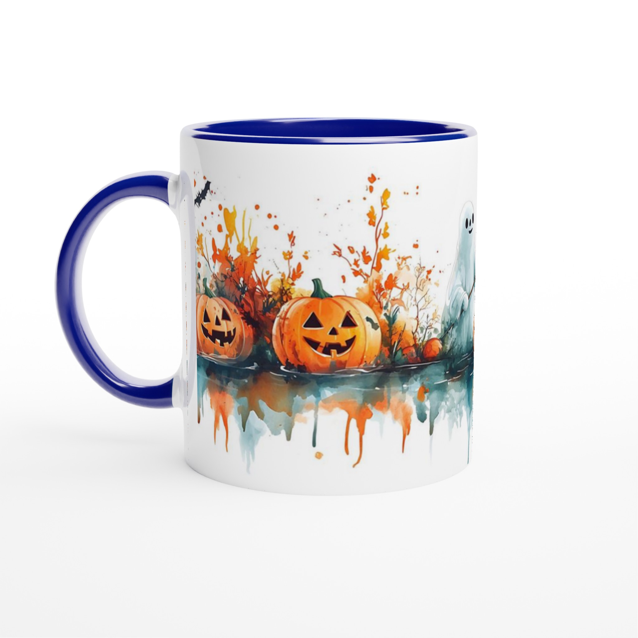 Bus eller godis? Spöket och Pumpan 11oz Keramisk Mugg – Färgglad Halloween Akvarell 2 8087b653-43e0-4517-ab38-80201448ccac