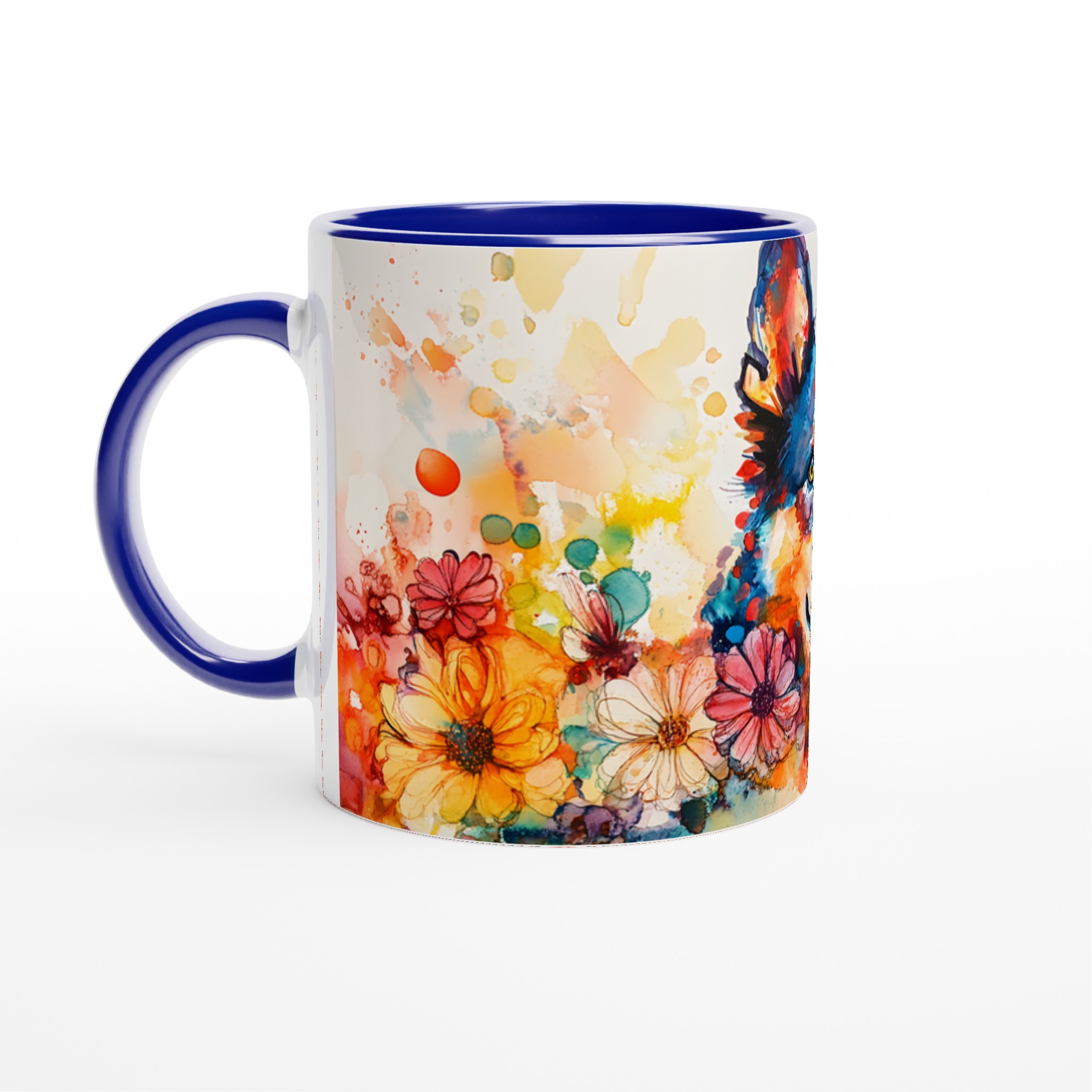 Konstnärlig Akvarellhundsmugg - Färgsprakande 11oz Keramisk Mugg för Djurälskare 2 80884819-534c-4329-90f3-a4941539e4ba