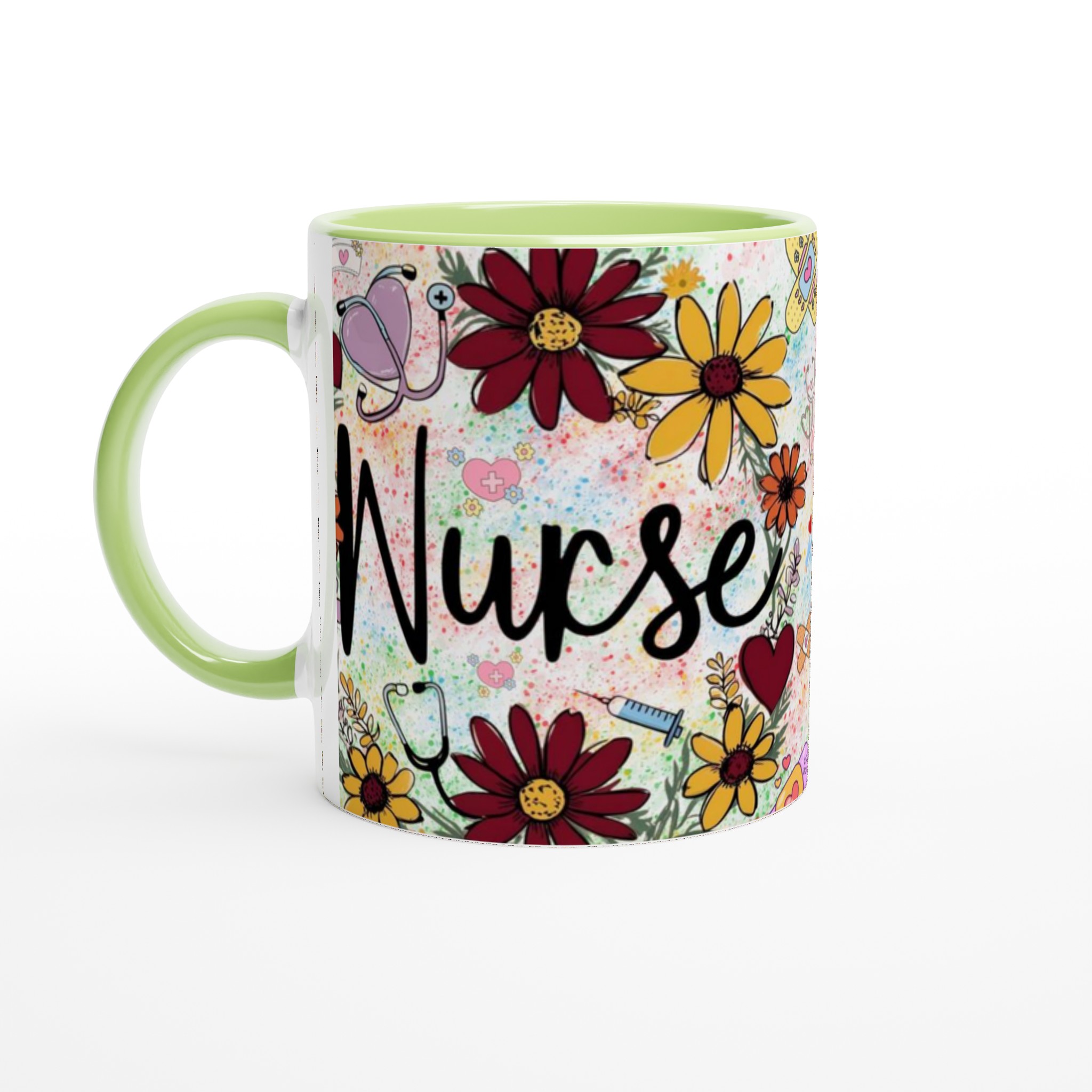 Vibrant Nurse-Themed 11oz Ceramic Mug in Your Choice of Colors 7 80b2b0d3-34e1-4c1a-a167-e05c59000a23
