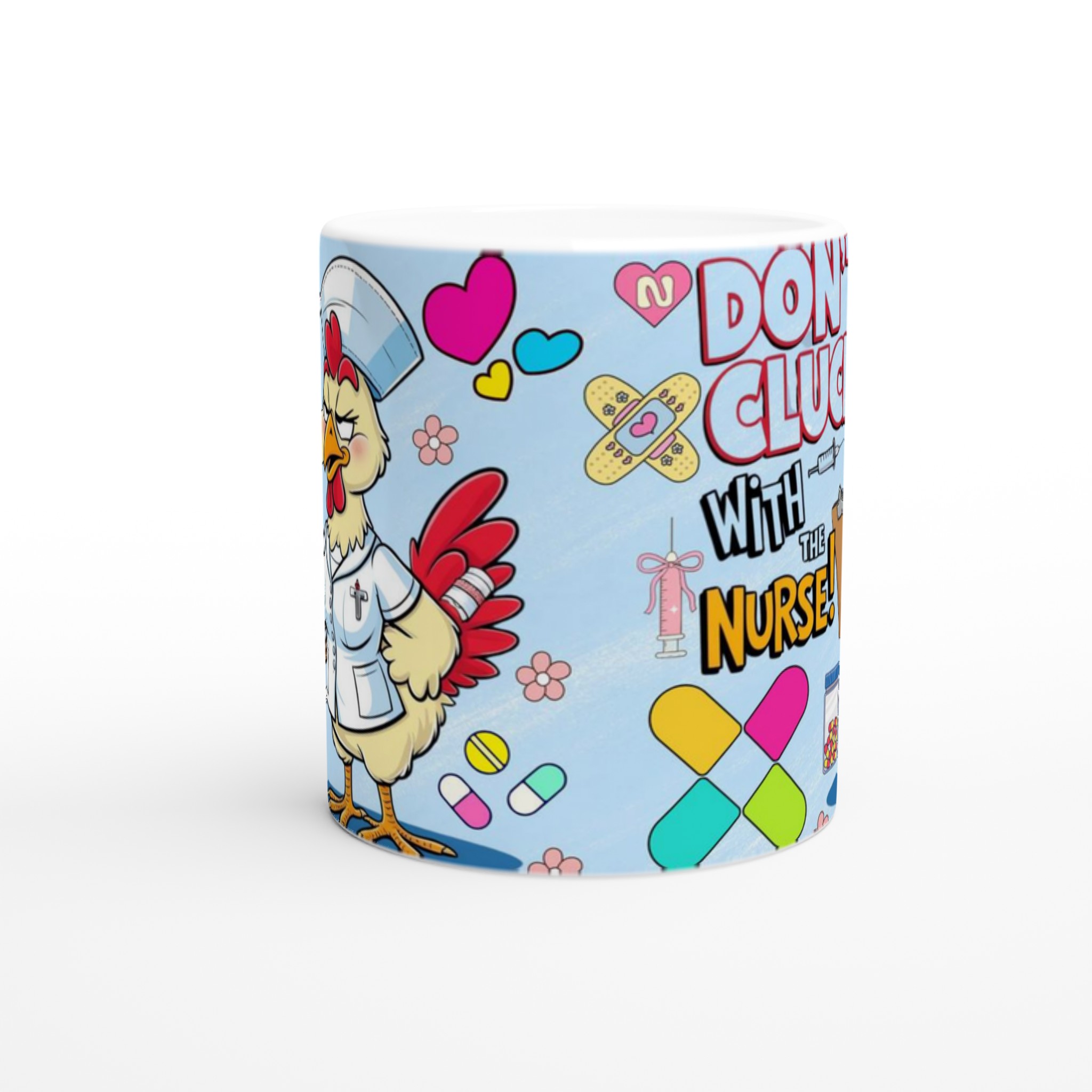Vit 11oz keramisk mugg med lekfullt sjuksköterske-humor i sju färgstarka nyanser 8 80cefc30-fab2-44ca-94a0-f7f09284afd6