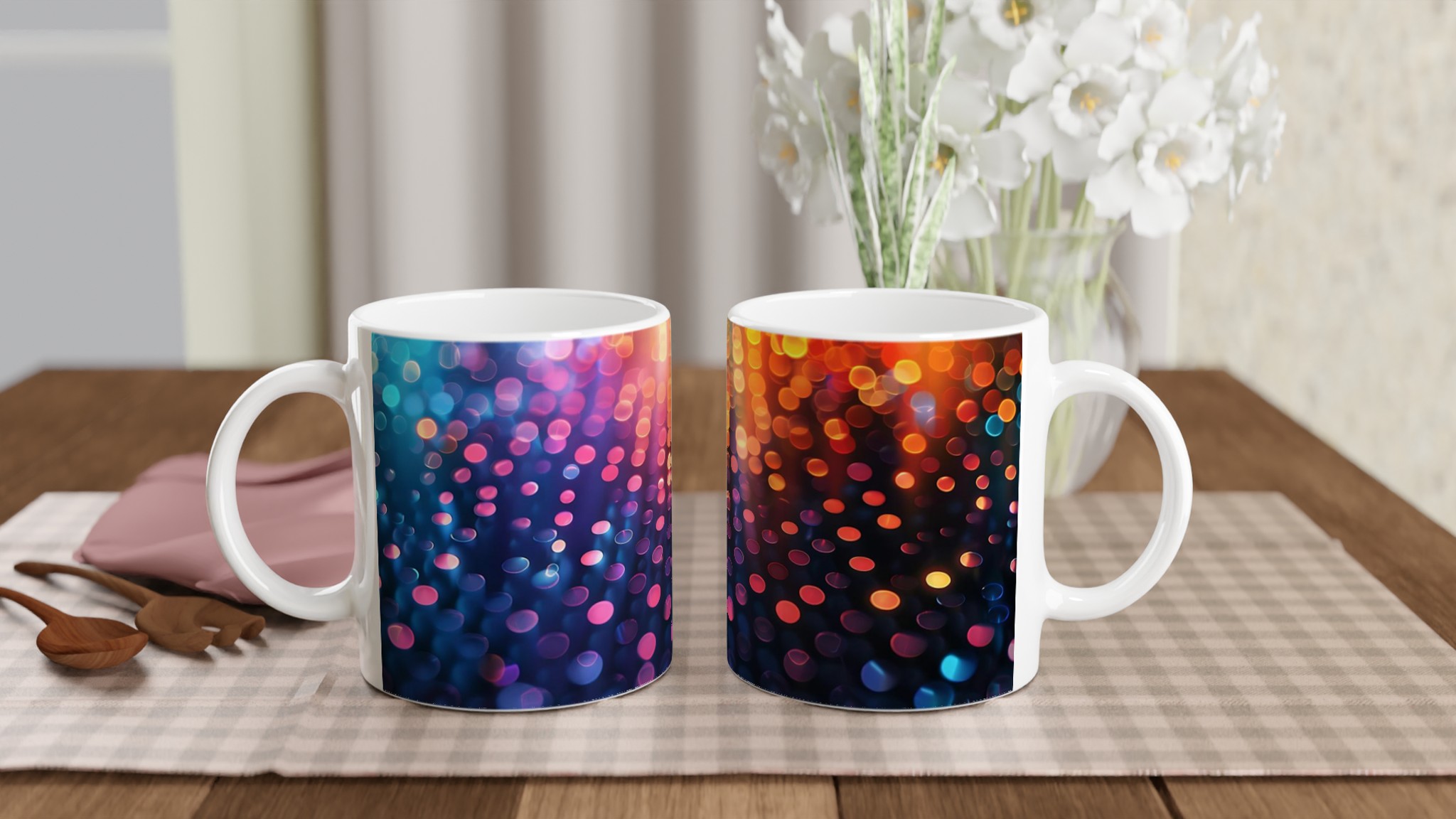 Abstrakt Festival Nattmugg – 11oz Keramikmugg i ditt Val av Sju Livfulla Färger 10 814ae460-6af1-4e17-a59f-671781f77e06
