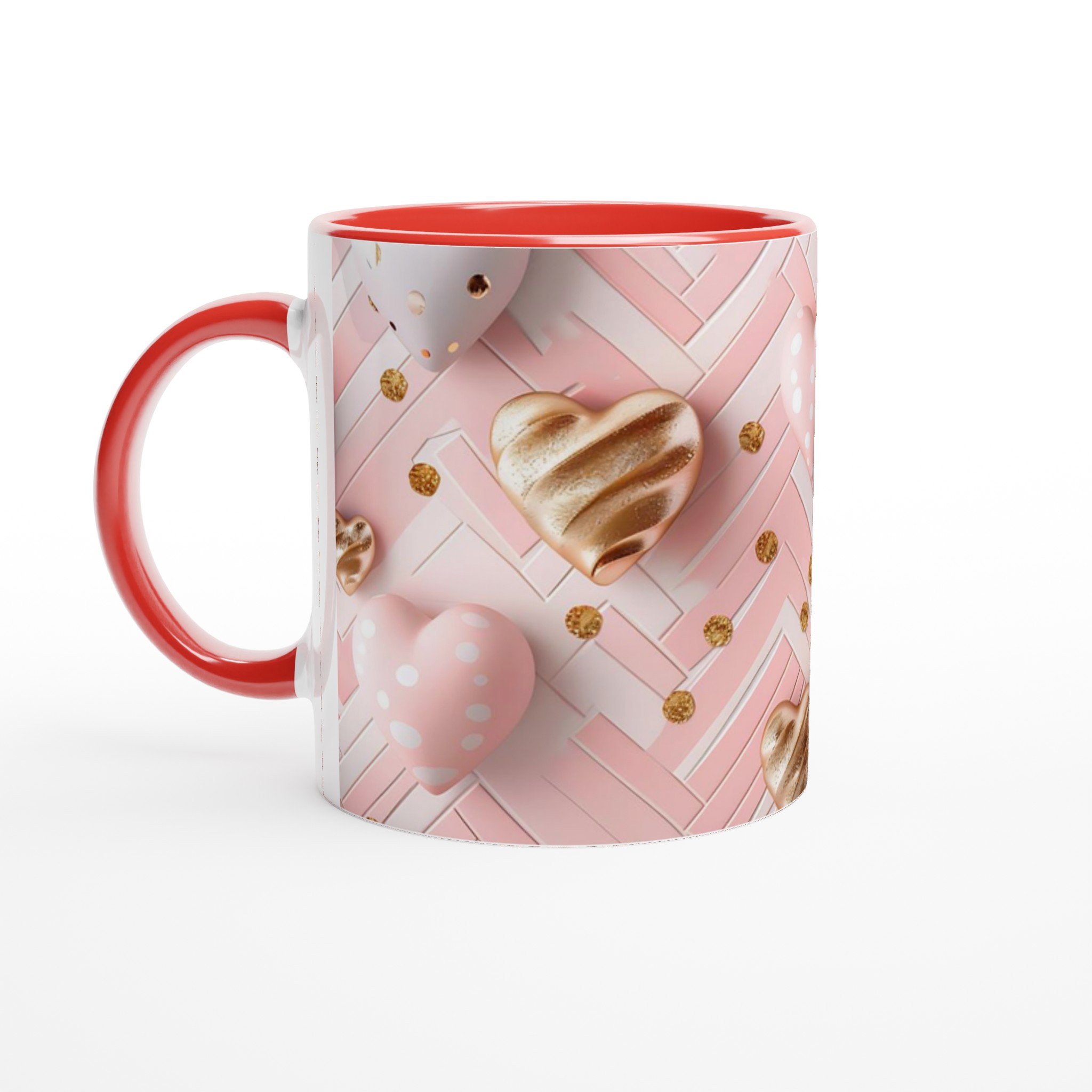 Kärleksfull 11oz Keramikmugg – Rosa & Guldlyx för Din Dryck 5 814ca38d-8f3e-4a6b-a775-1e5503860ea8