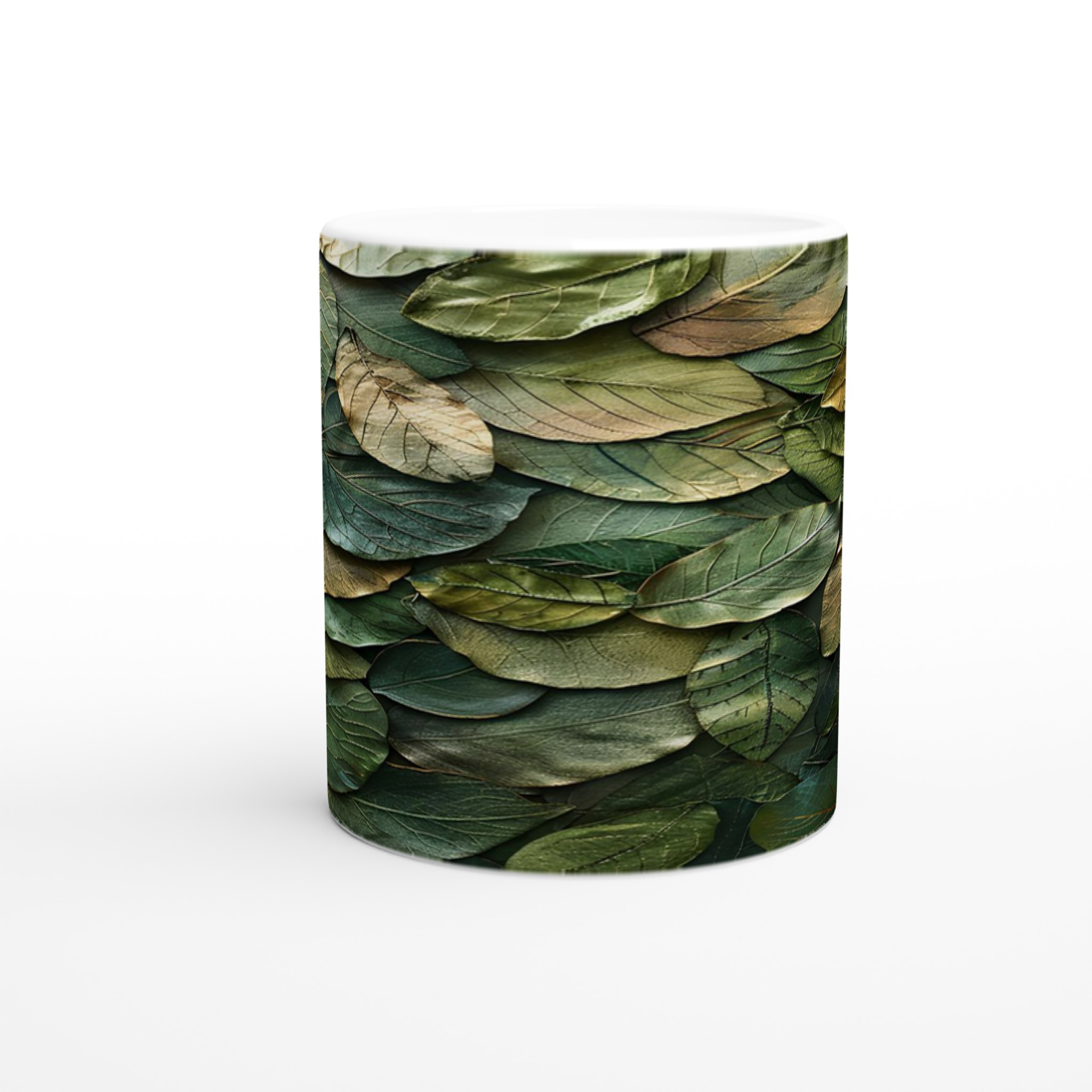 Naturnära Keramisk Mugg 11oz – Skogsgröna Lövdesign i Valfri Färg 8 81d6a3d6-fef9-432b-9607-346dece2ec1a