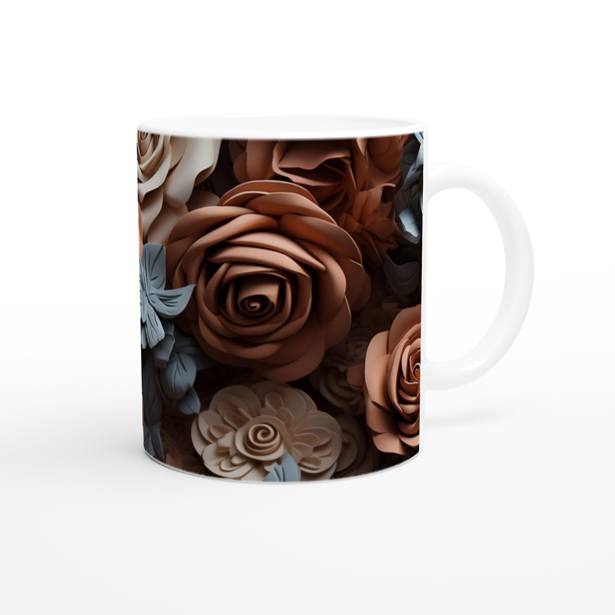 Vit 11oz keramisk mugg med elegant ros- och naturmotiv i flera färger 9 82087280-31e6-4bc8-8f09-a6115c4bcb15