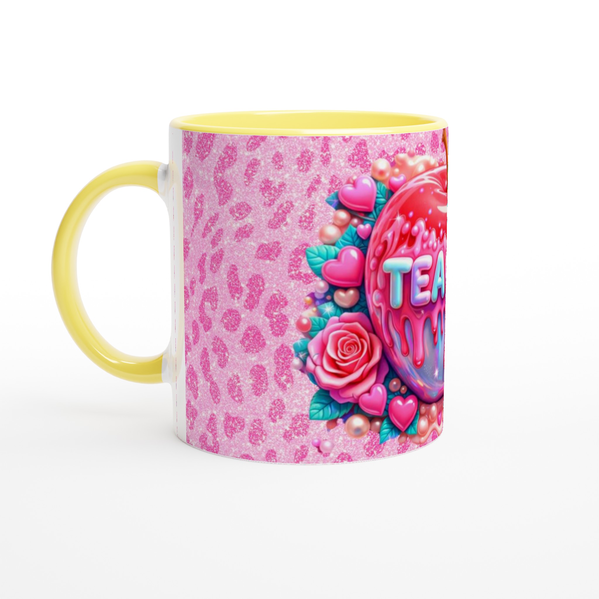 Glossy Pink Teacher Apple Ceramic Mug – Celebrate Educators in Vibrant Style 3 8228f48f-24f8-48f2-9337-3992c9357956