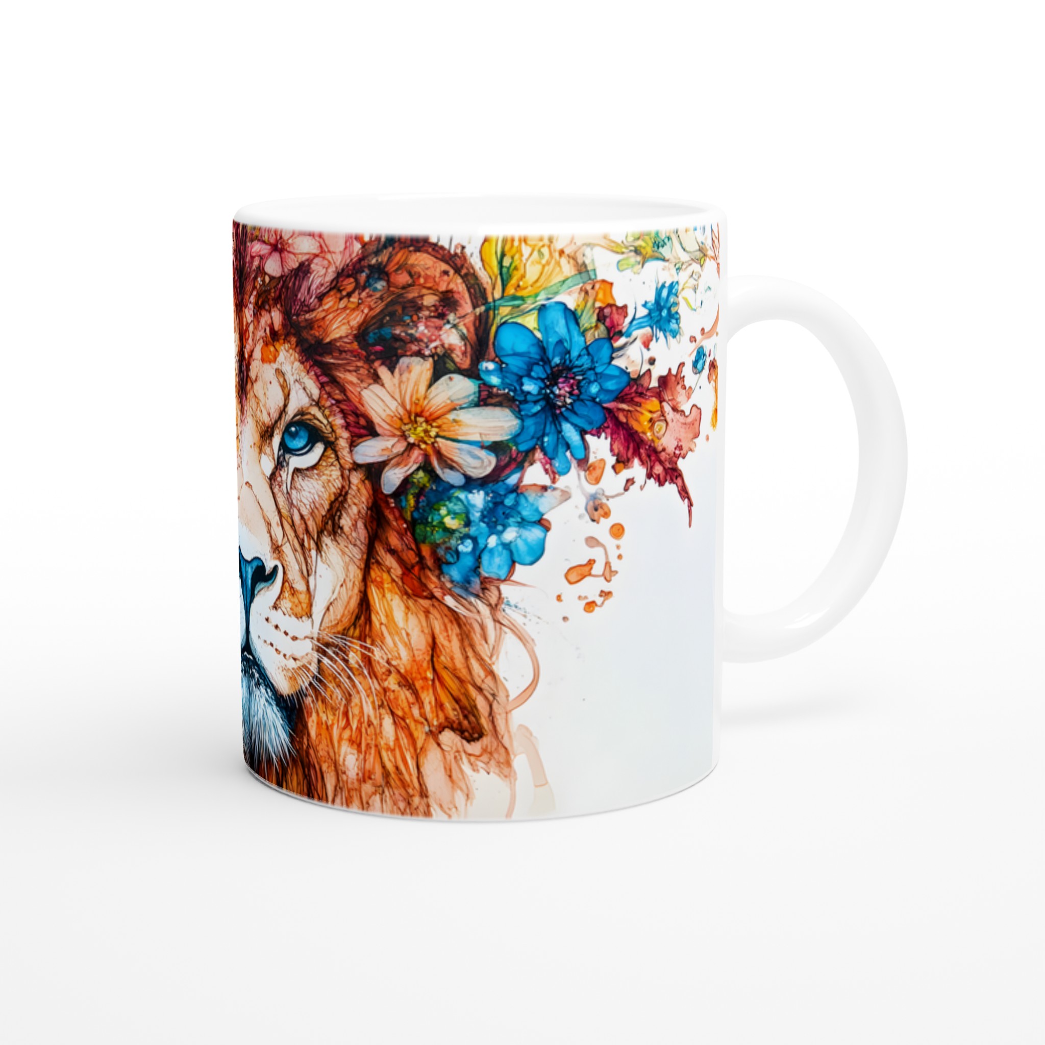 Lejon med Blomsterprakt - Konstinspirerad Keramikmugg i Valfri Färg 9 8231d3c4-fad3-4843-b157-4a29f4c3e378