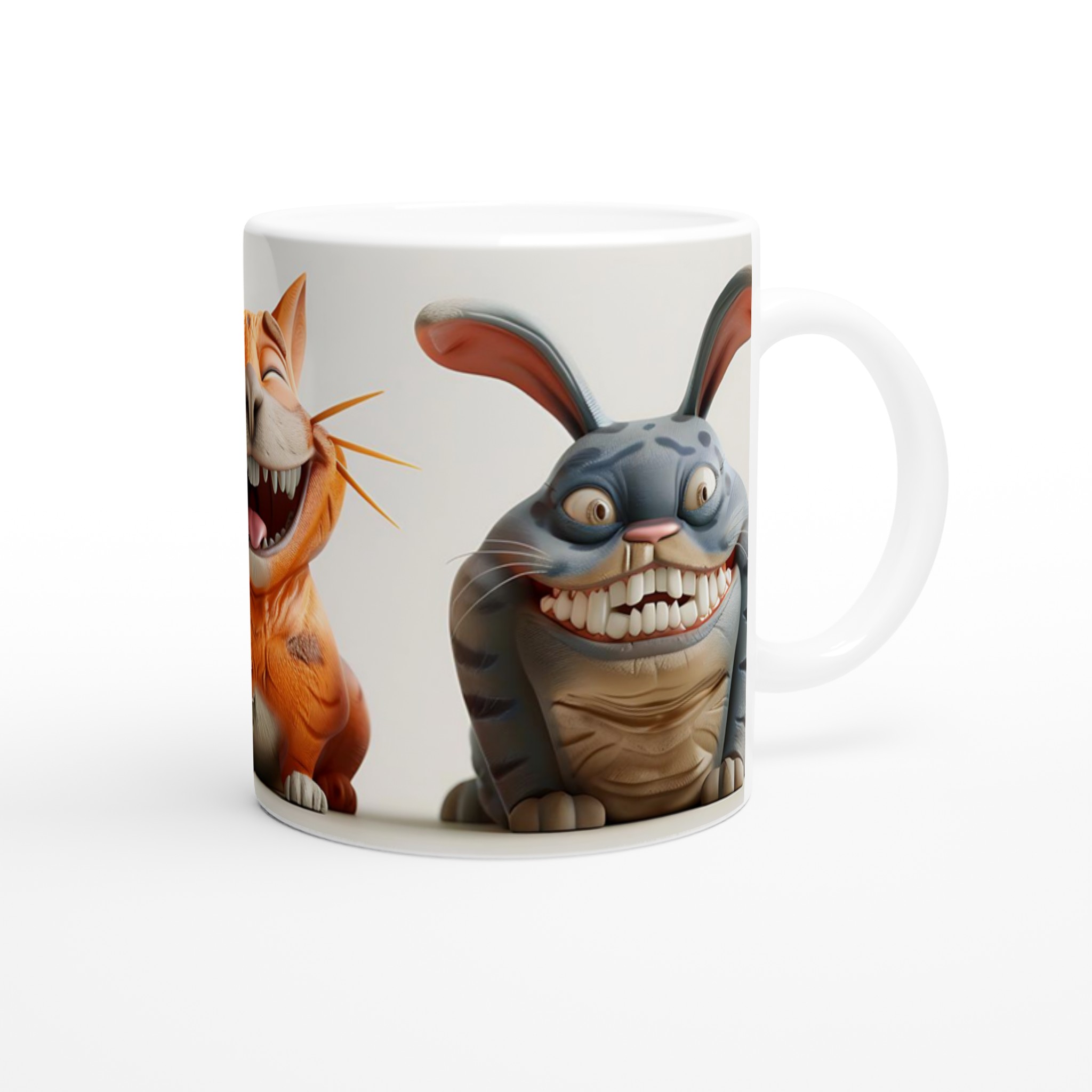 Skrattande Katt & Kanin 11oz Keramikmugg – Glädjefulla Djurmotiv i Valfri Färg! 9 823f7af4-0b3e-41e8-9e1a-b1b4aaadf79f