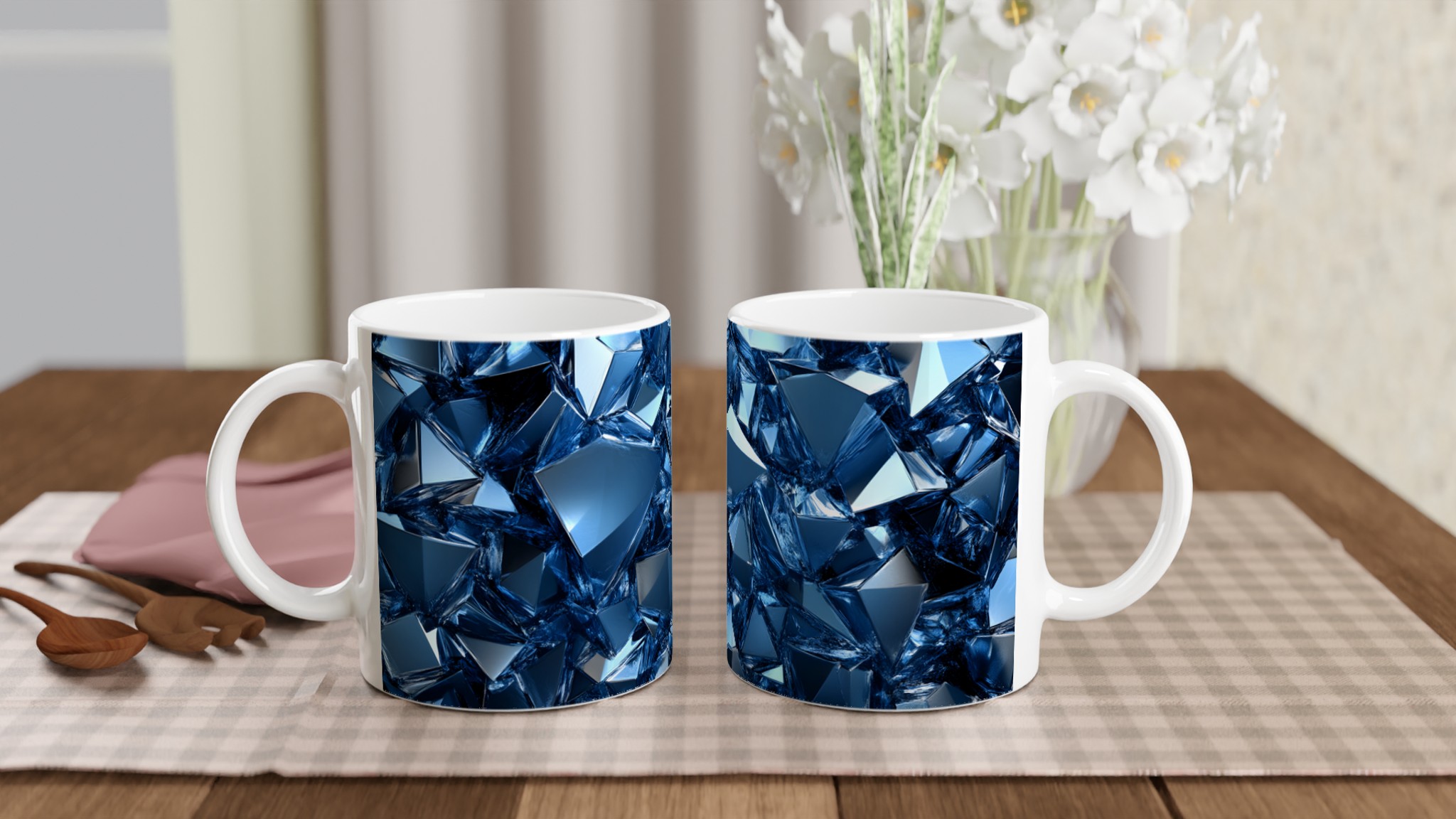 Djupblå Kristallmugg – 11oz Keramisk Mugg med Glittrande Geometrisk Design i Valfri Färg 10 8254bf3d-b147-4282-957e-7ffcb9c6dbfc