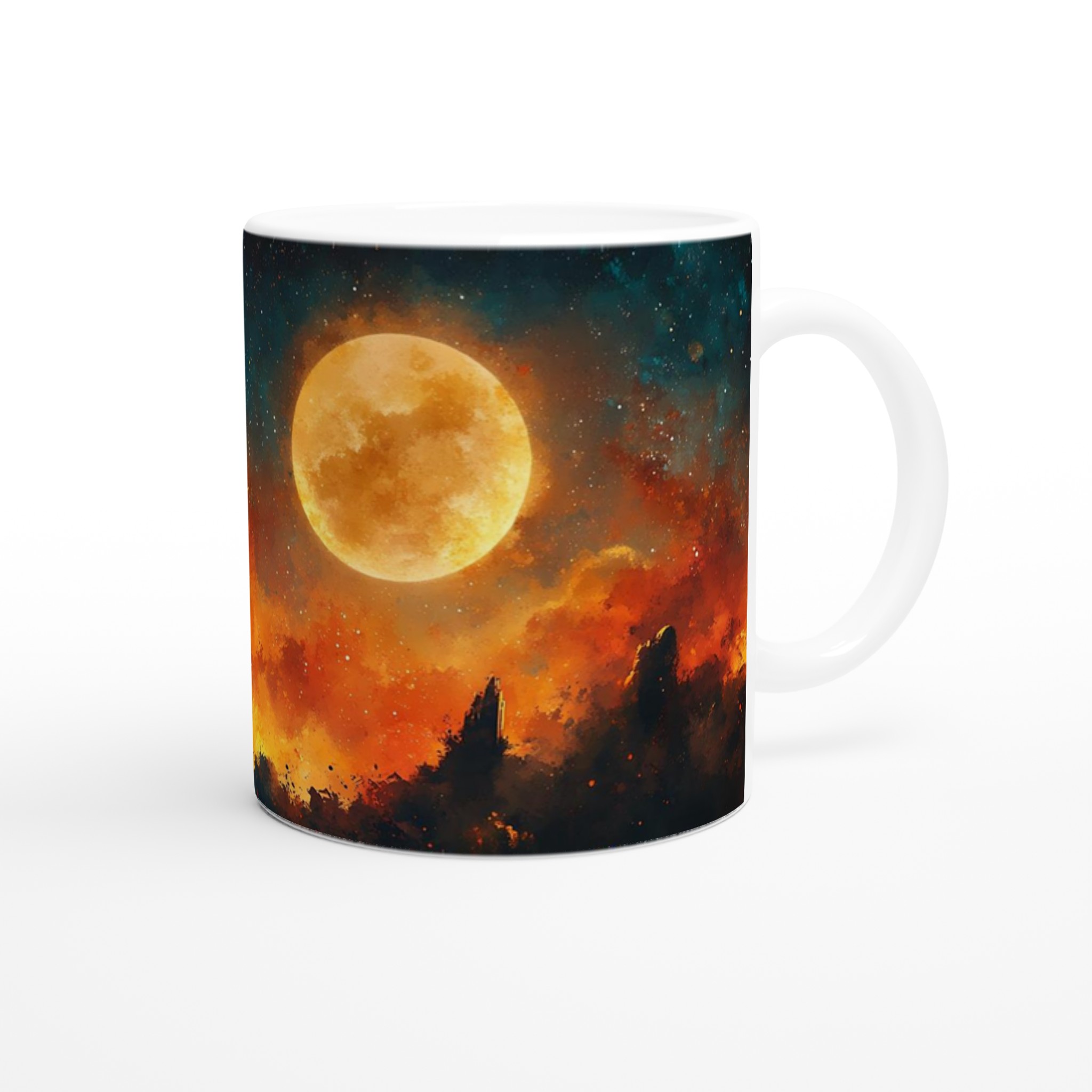 Rymdraket vid solnedgång - Keramisk Mugg 11oz - Välj din färg 9 82825689-bda4-4470-85f4-fb2755c4f40b