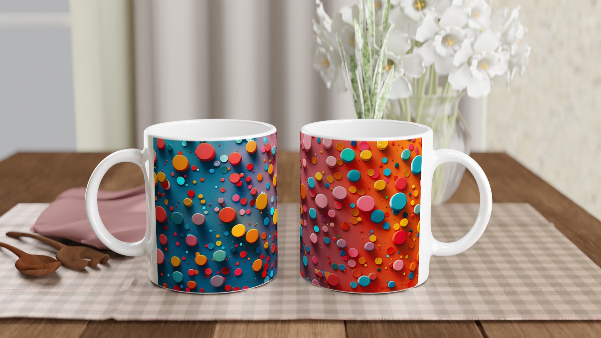 Färgglad Konfetti Mugg – 11oz Keramisk Kaffekopp för Färgstarka Dagar – Välj din Favoritfärg! 10 829b476d-e289-4240-ae9c-b8df3ae52871