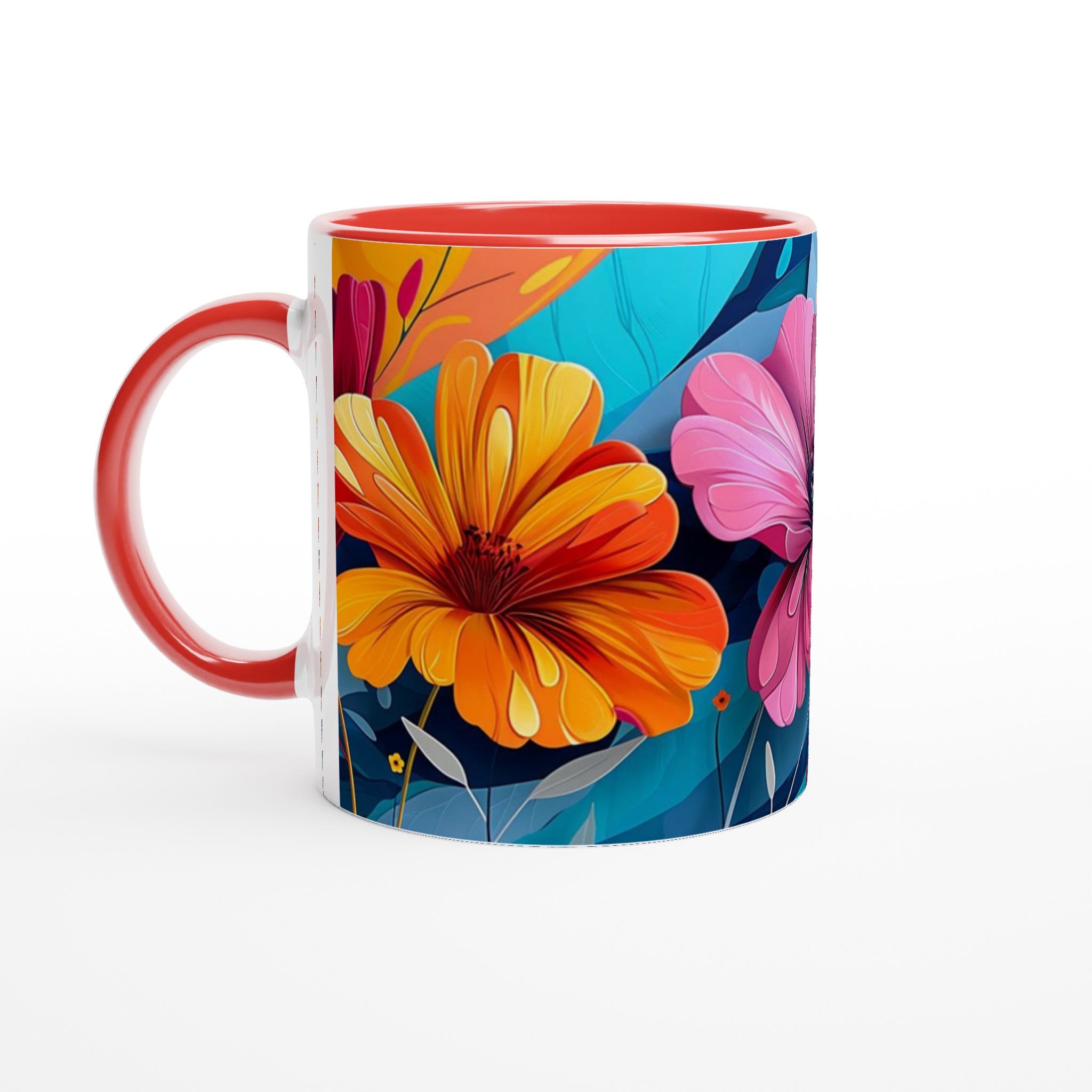 Färgglad Blommig 11oz Keramisk Mugg – Konstnärligt Tryck för Din Favoritdryck 5 82d2e4ae-48cf-4767-bcde-f17879316fd5