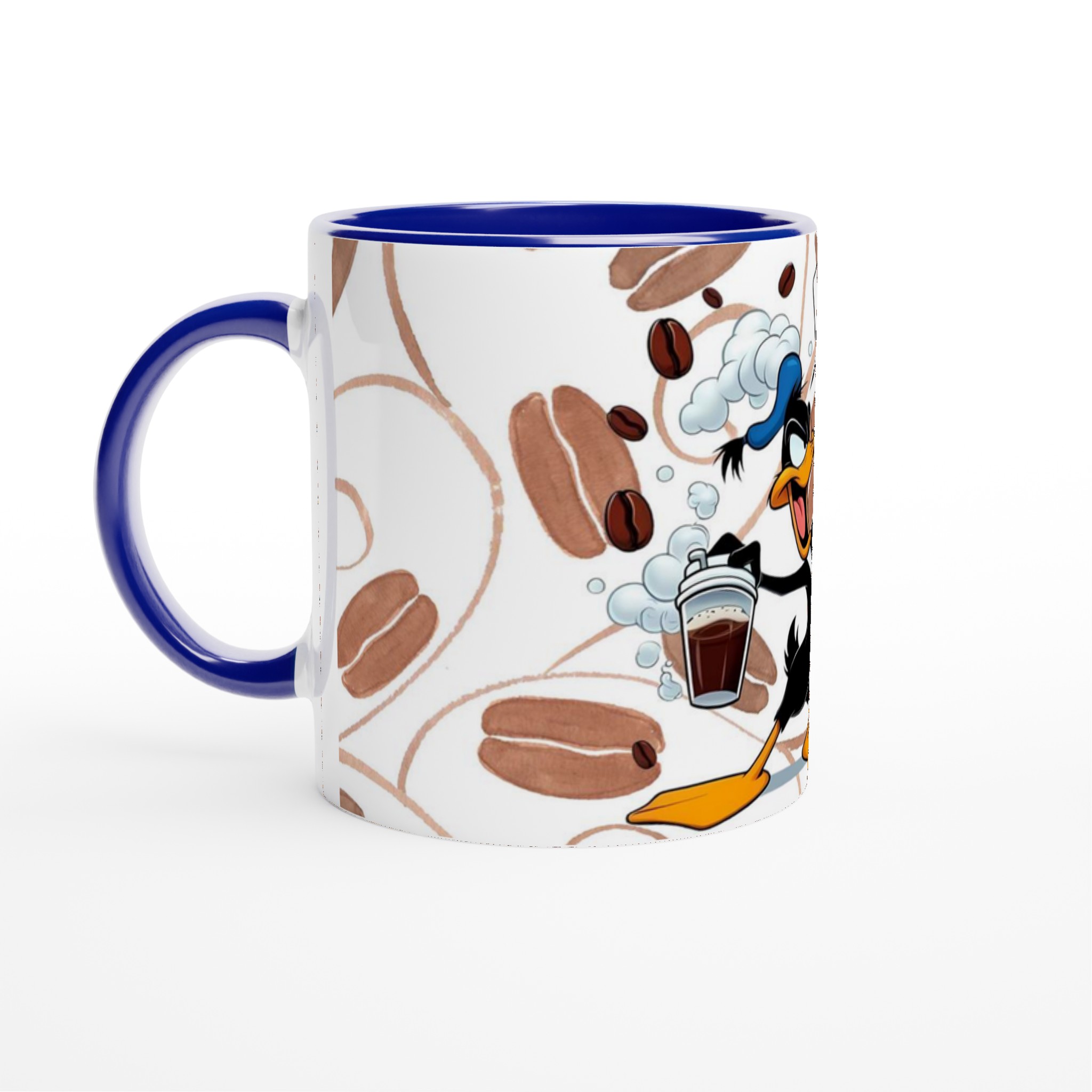 Vit 11oz keramikmugg med Daffy Duck och humoristiskt kaffemotiv – välj din favoritfärg 2 82d5e36a-4aa3-4685-b679-9eb7454c5d2e