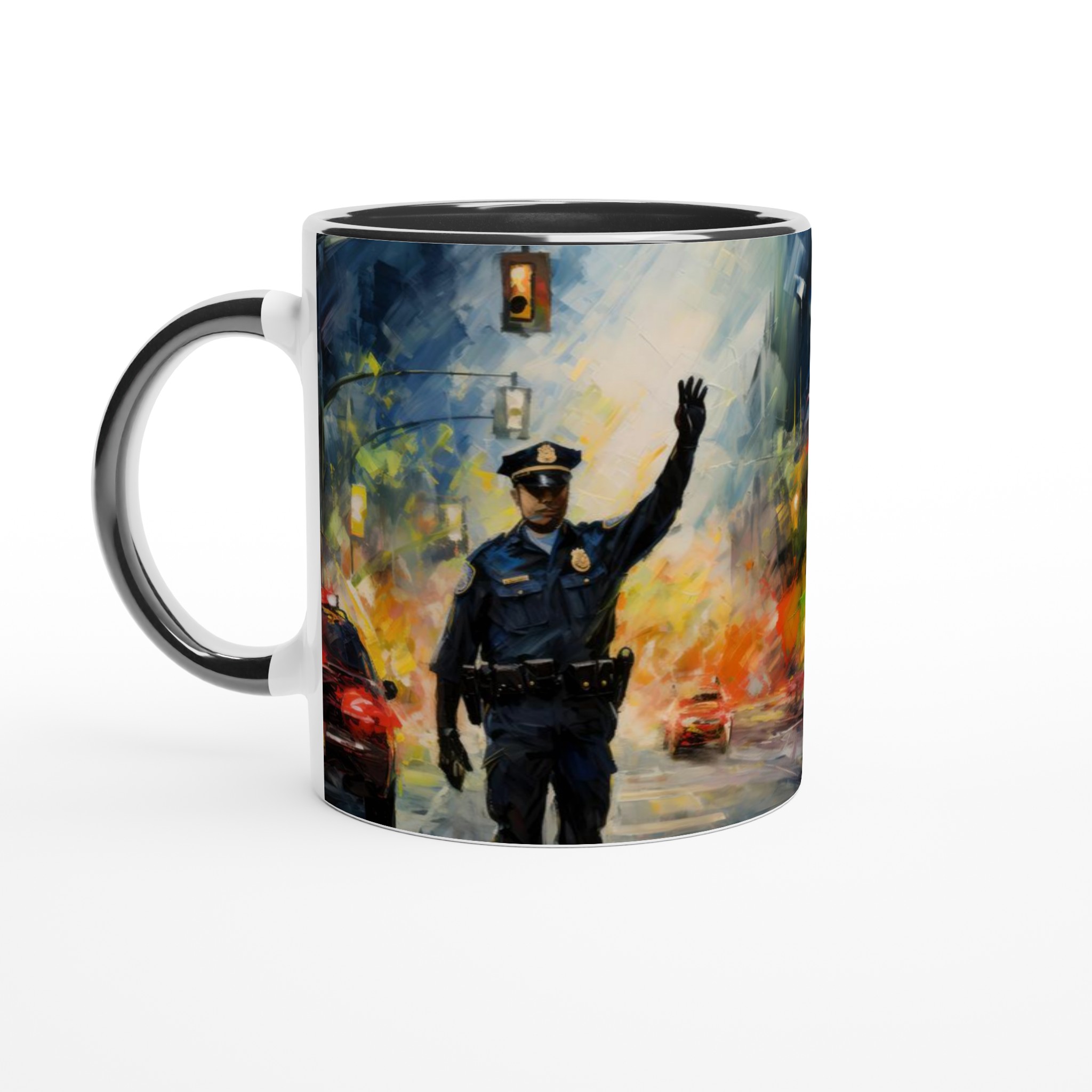 Vit 11oz keramisk mugg med levande konstnärligt stadsmotiv i sju färgstarka nyanser 4 8330f2b0-6529-41fd-ba6f-7bc39c39326d