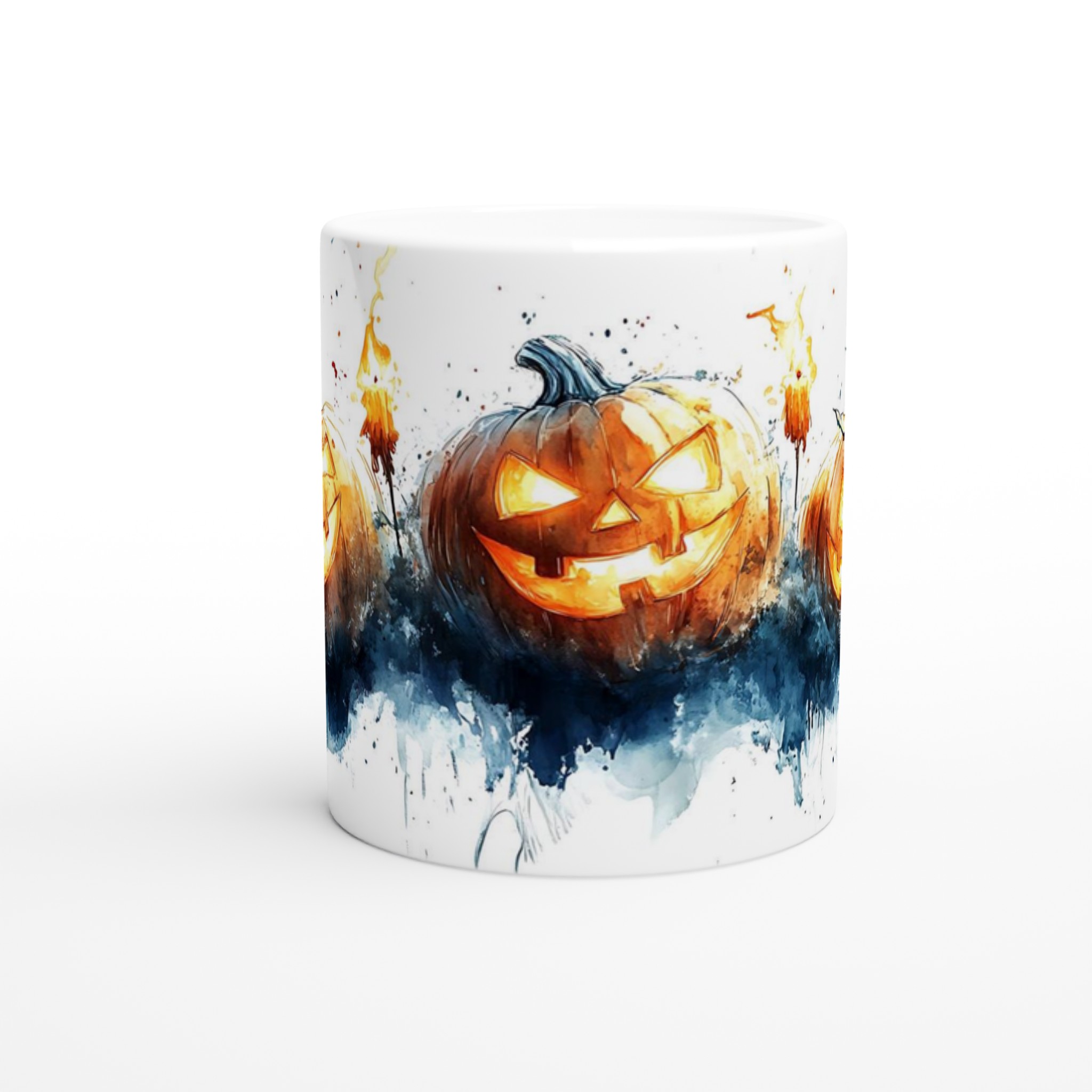 Spöklik Jack-o'-Lantern Keramikmugg – Perfekt för Halloween i ditt val av färg 8 83407fa5-0ee7-42a1-aafe-aa1efb2d9057
