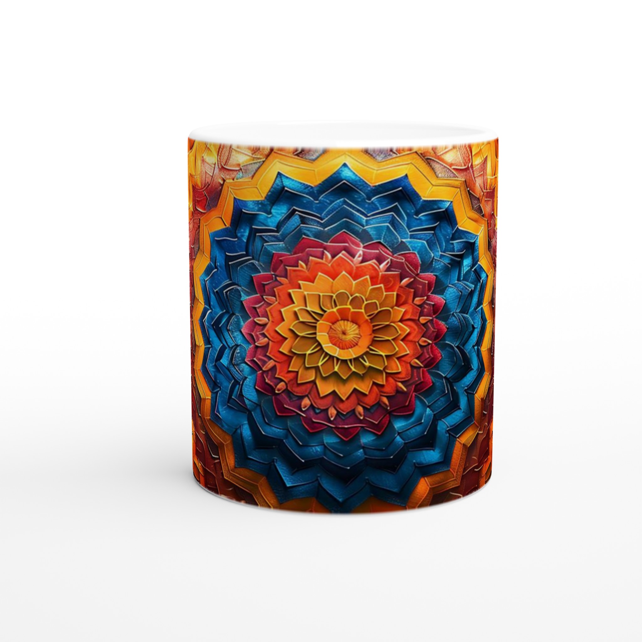 Abstrakt Mandala Keramikmugg - Livfull Design i Blått & Orange, Välj Din Färg! 8 8343d8a6-ed97-4f1e-8197-75062acd583e