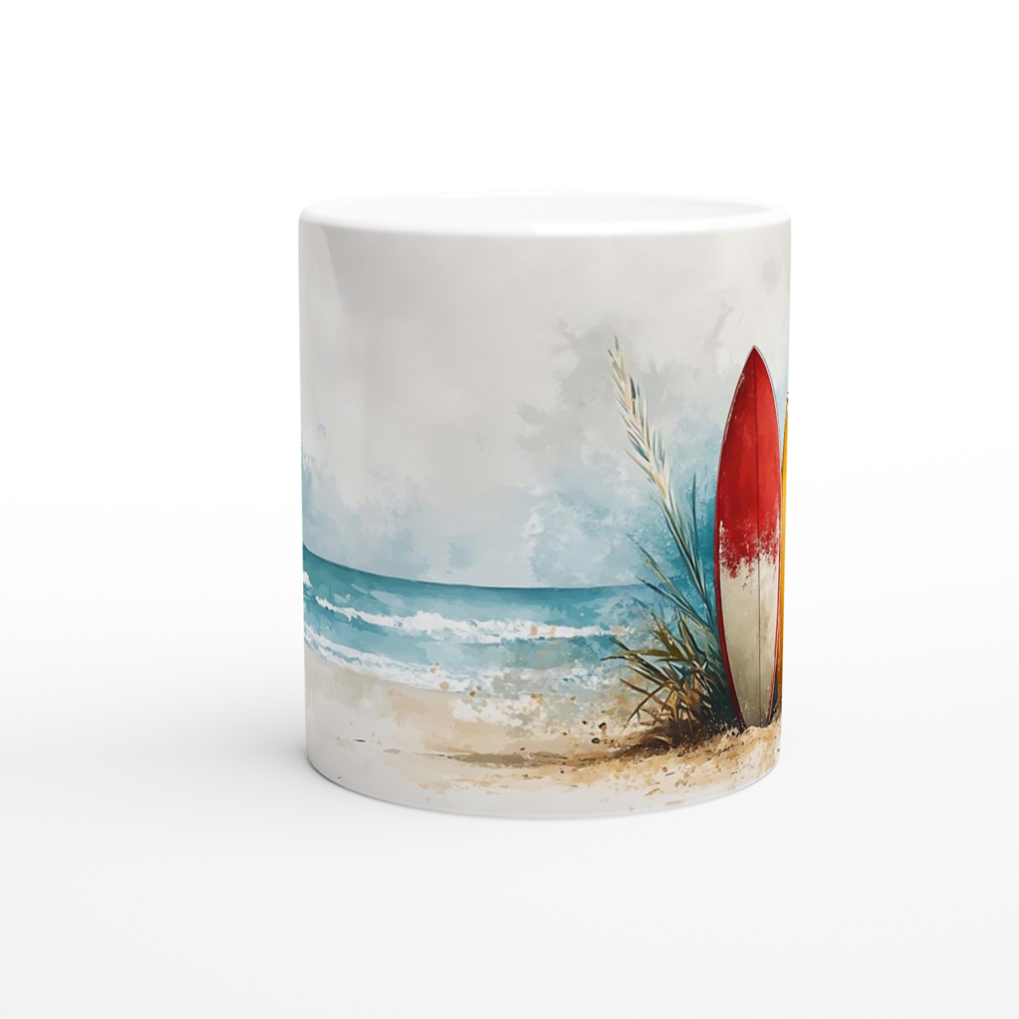 Semester & Strand Keramikmugg - 11oz, Levande Akvarellstil för Din Kaffestund 8 834a5250-8020-4c5b-84db-37e98b0bc2c7