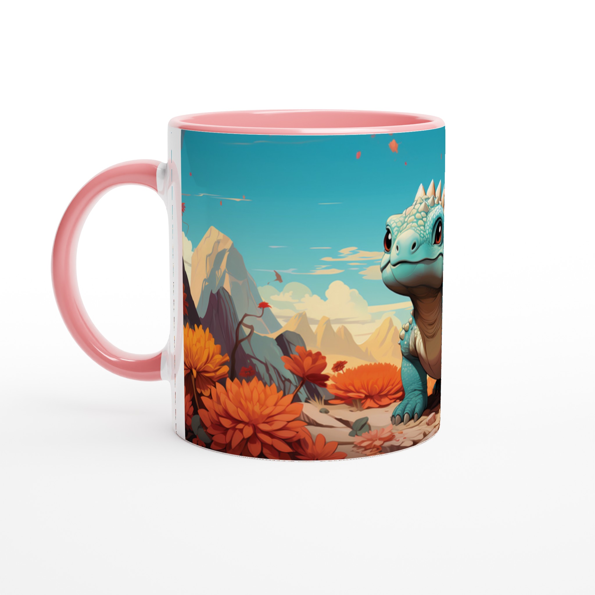 Söt Dinosarie Mugg - Skär, Levande Illustration för Kaffeälskare i Din Favoritfärg! 6 835d6553-8c02-432f-a041-d6190081edac