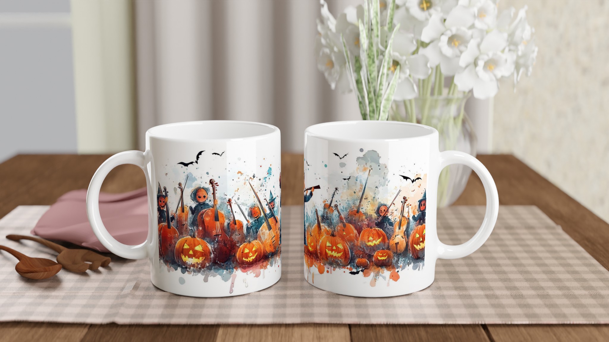 Magisk Halloweenorkester - Charmig 11oz Keramikmugg i ditt val av sju festliga färger 10 83ffe77a-3aad-4443-8b1d-ff56d844e248