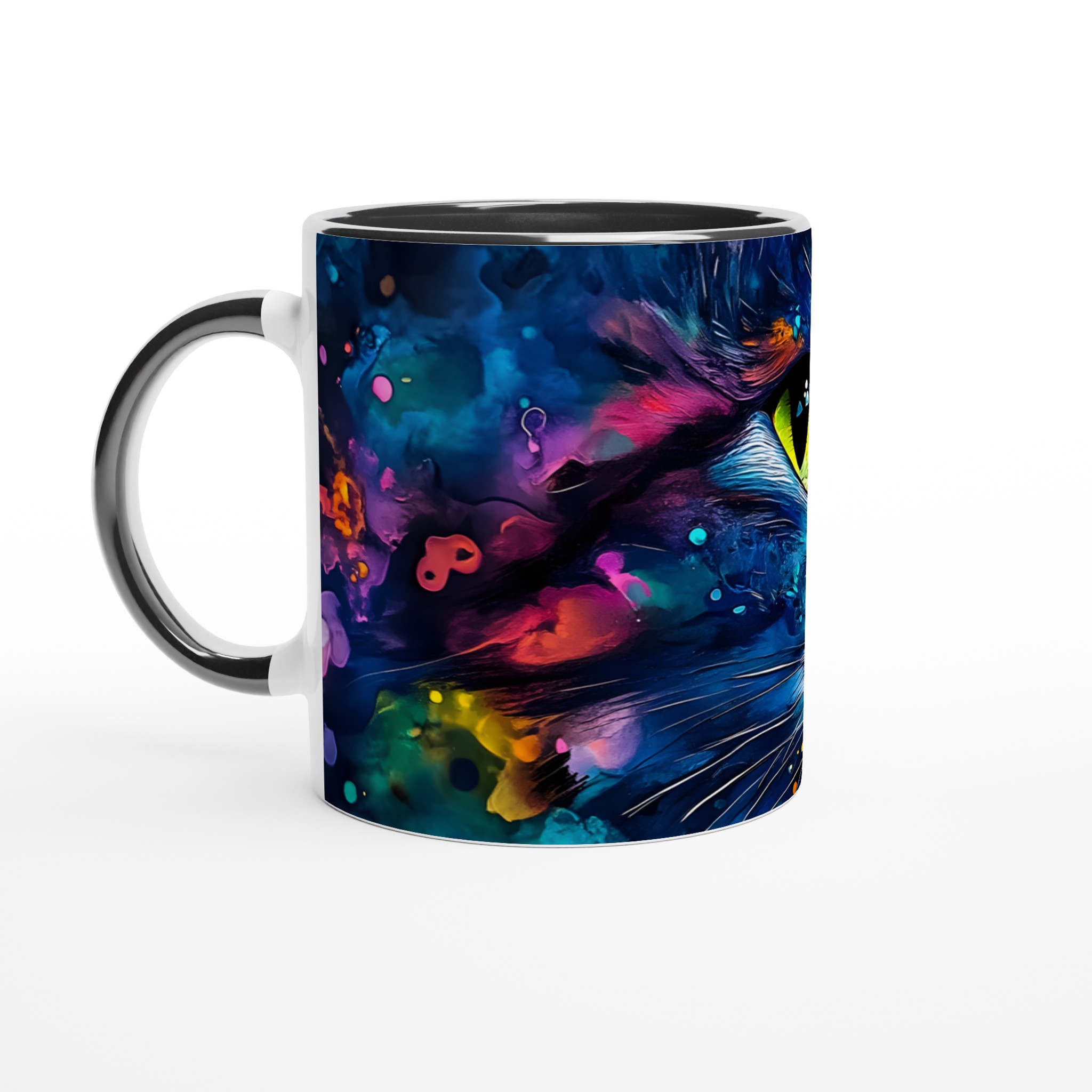Konstfull Kattmugg: Levande Akvarell & Blommor – 11oz Keramisk Kaffemugg i Valfri Färg 4 8407ff87-1fb5-4bae-ad93-8441b0c2c7b2
