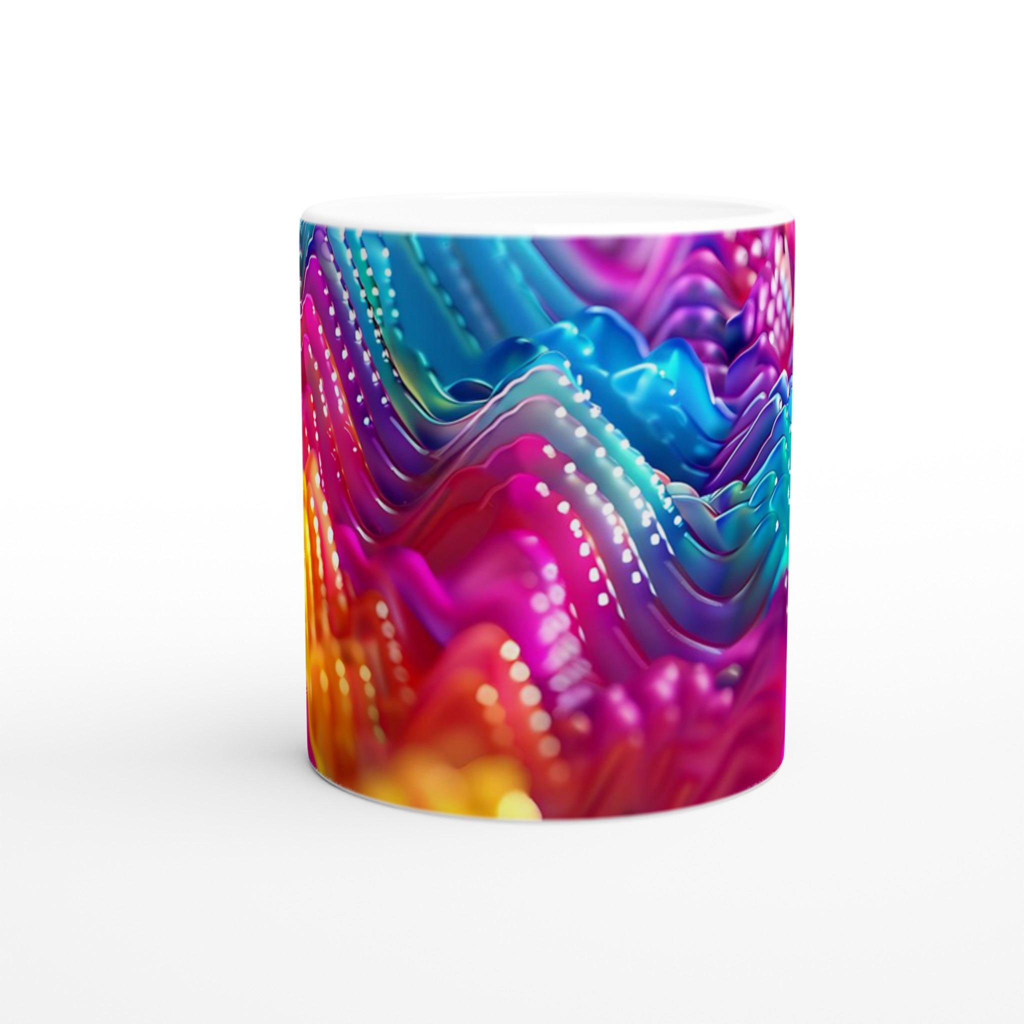 Abstrakt Vågmotiv 11oz Keramisk Mugg – Färgglad Design för Ditt Val 8 842f2b25-d815-476b-9bc7-62e87f740343