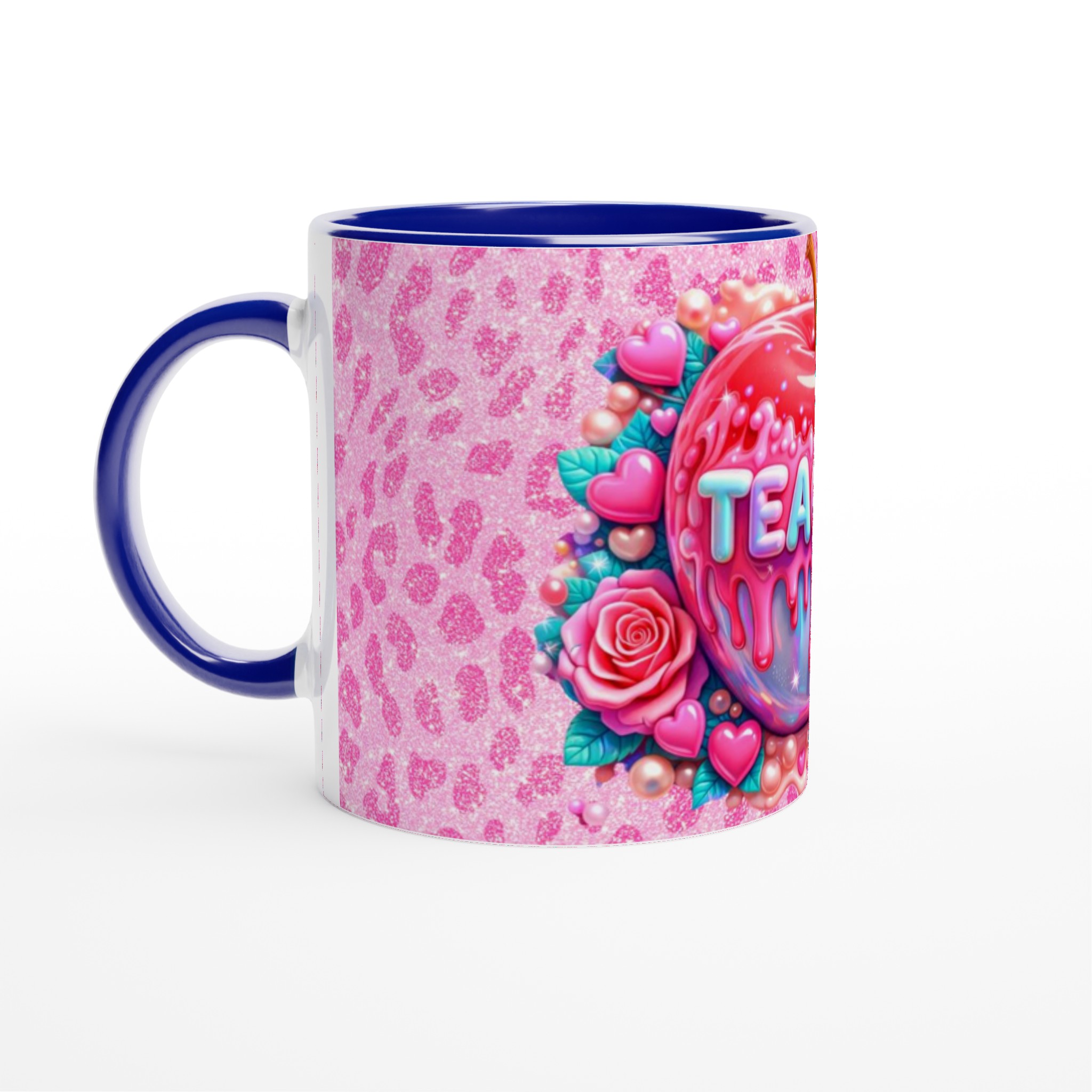 Glossy Pink Teacher Apple Ceramic Mug – Celebrate Educators in Vibrant Style 2 843eef47-f252-4200-828a-4241591e8b19
