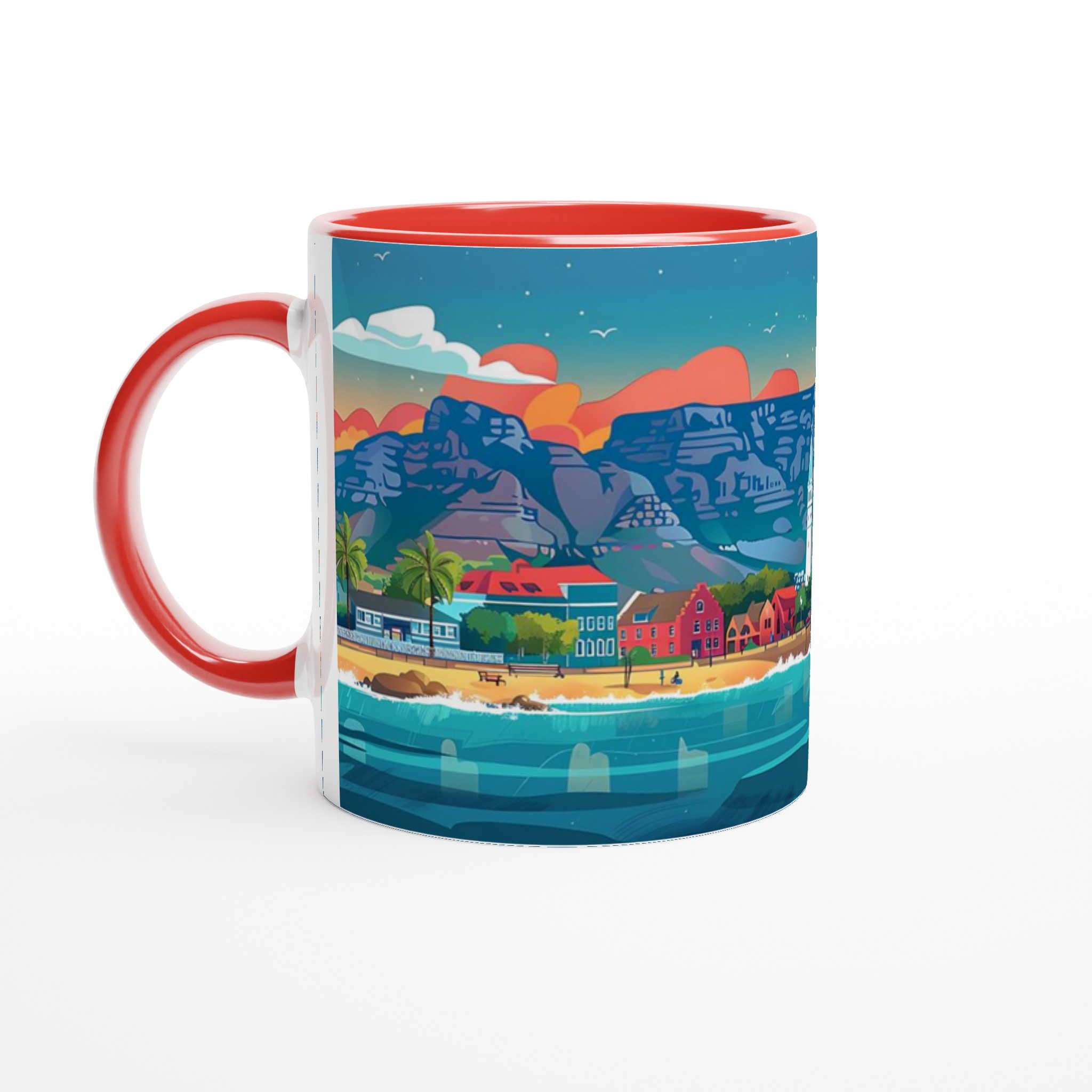 Färgsprakande Kuststad Keramikmugg – Din Kaffestund med Soliga Vyer, Välj Bland Flera Färger! 5 846258c0-2071-4c97-b81e-440d612b3e17