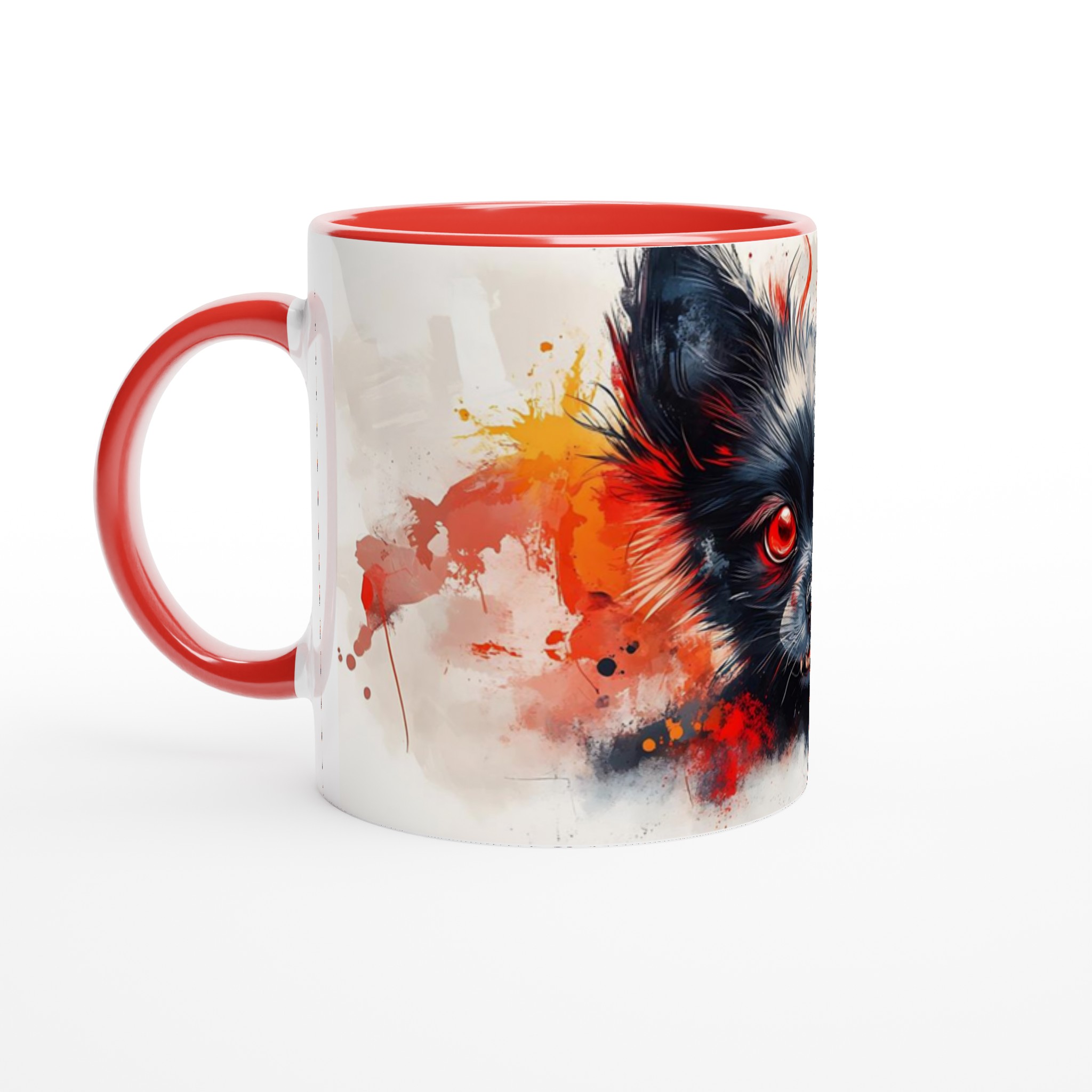 Mystisk Svart Chihuahua Mugg – Unik Design med Blodröda Ögon och Fladdermusmotiv 5 846e0671-c26b-4696-b703-eece4f08dc4a