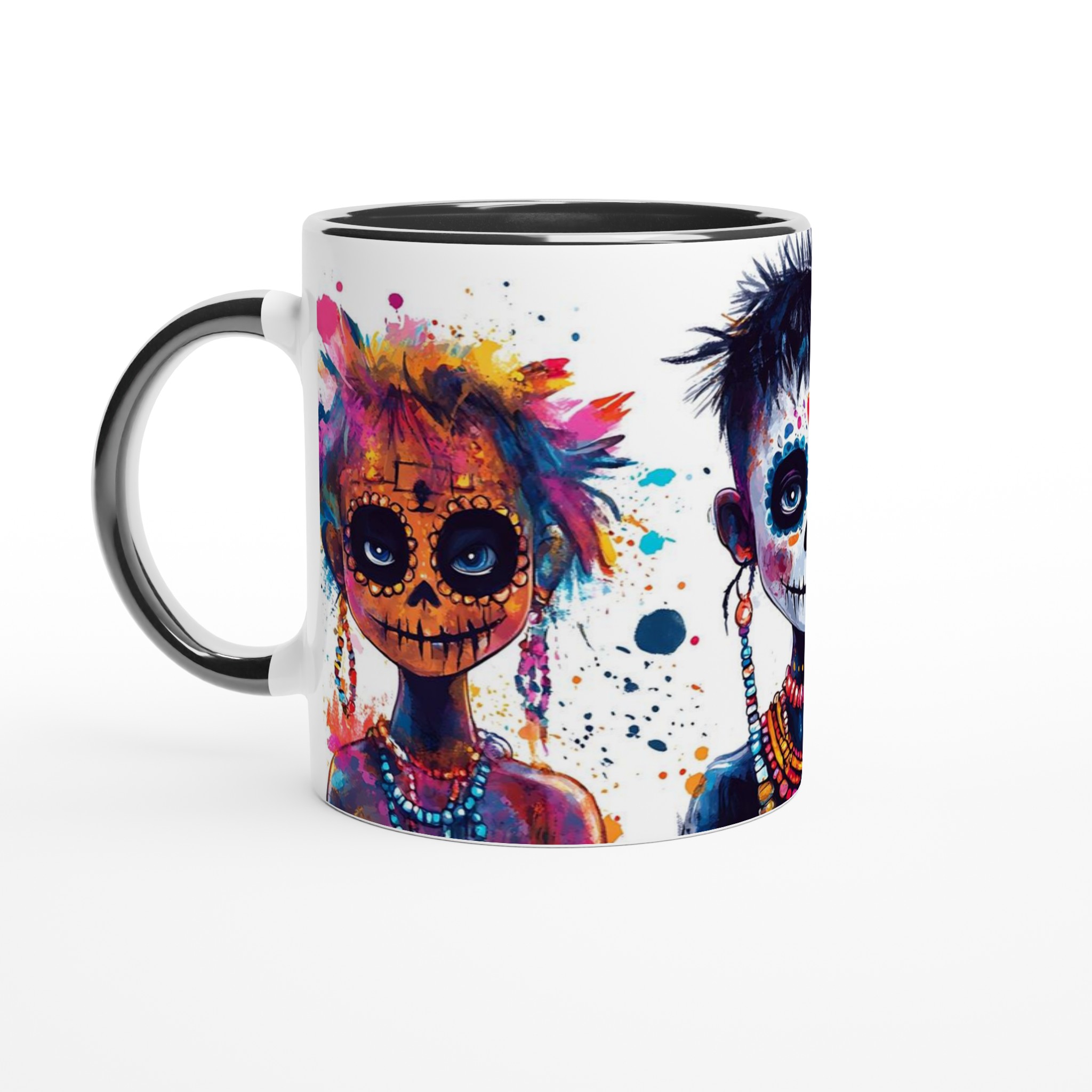 Färgsprakande Calavera Mugg - 11oz Keramisk Kaffemugg i ditt val av sju livfulla färger 4 8473b379-7d91-45c6-8c88-aec4f49ba46a