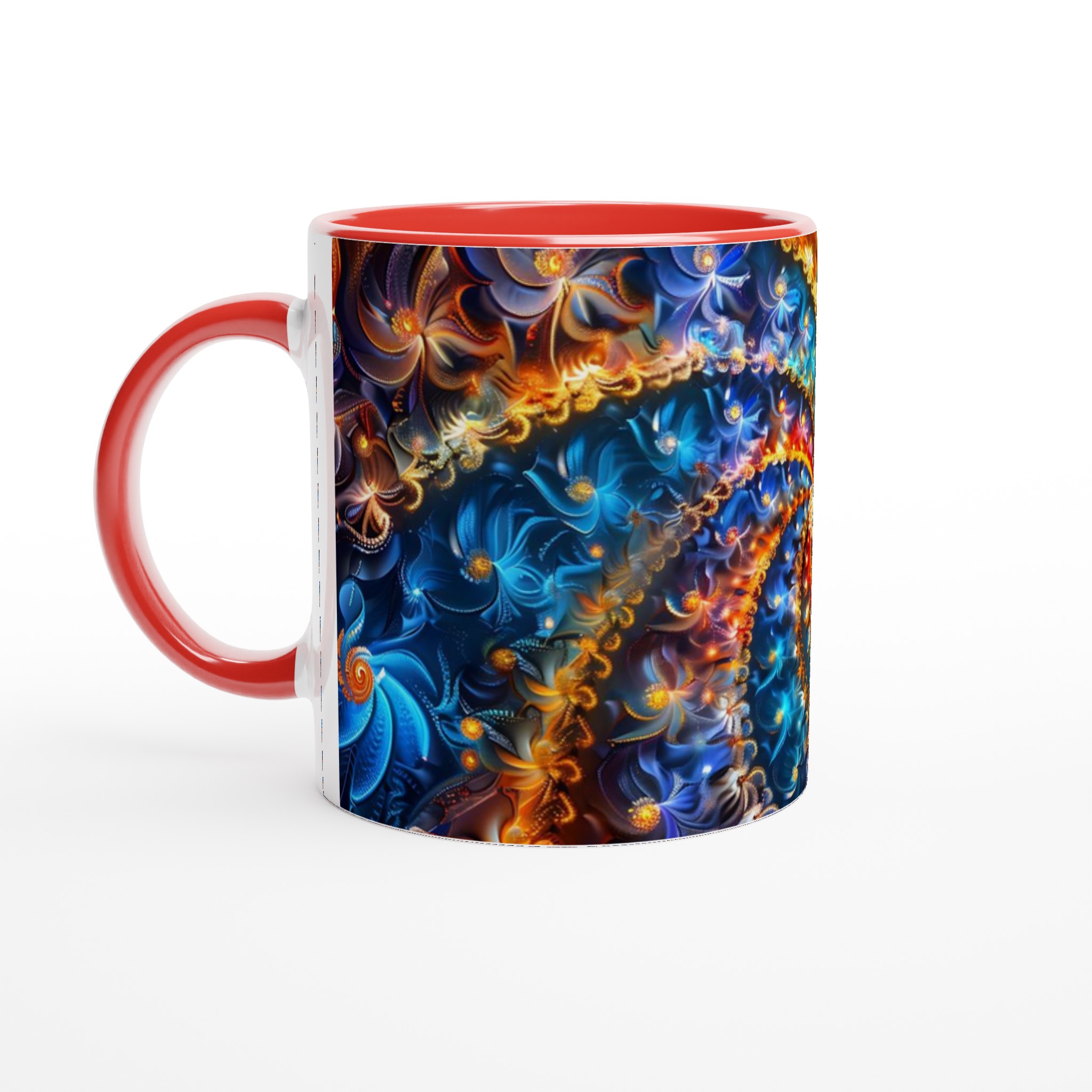 Kosmisk Spiral Mugg – Abstrakt Mönster i Blått och Orange, 11oz Keramik 5 849fab2c-ab27-4ea0-98d7-05244e3fdfb9