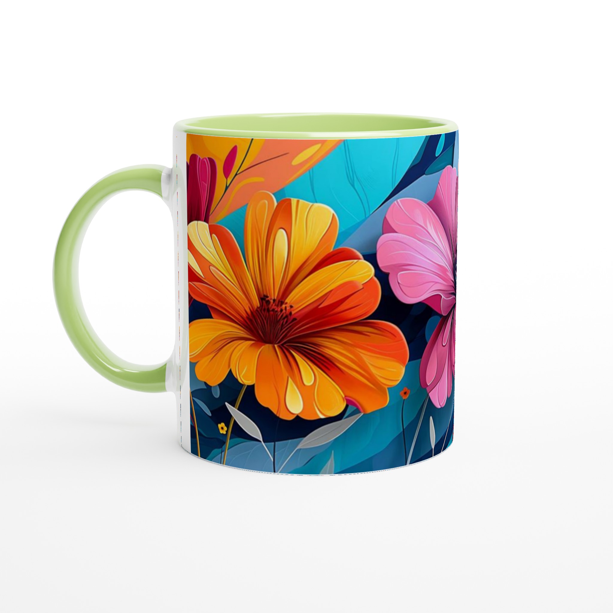 Färgglad Blommig 11oz Keramisk Mugg – Konstnärligt Tryck för Din Favoritdryck 7 84b53573-d6cf-4a93-a263-f96e814ba326