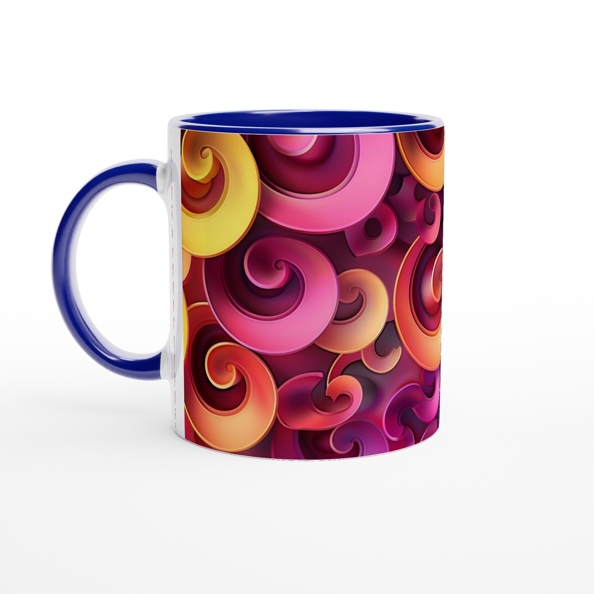 Abstrakt Virvel Mugg – Personlig 11oz Keramikmugg i ditt Val av Sju Livliga Färger 2 84f438f5-5797-4a57-bb71-dd817db6f268