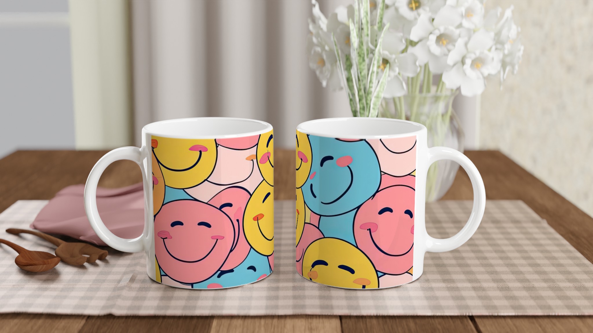 Glad Pastel Smiley Mugg – Personlig Keramikmugg för Varje Leende, i Sju Sprudlande Färger 11 850bd644-0aeb-4561-ba83-fc6948327535
