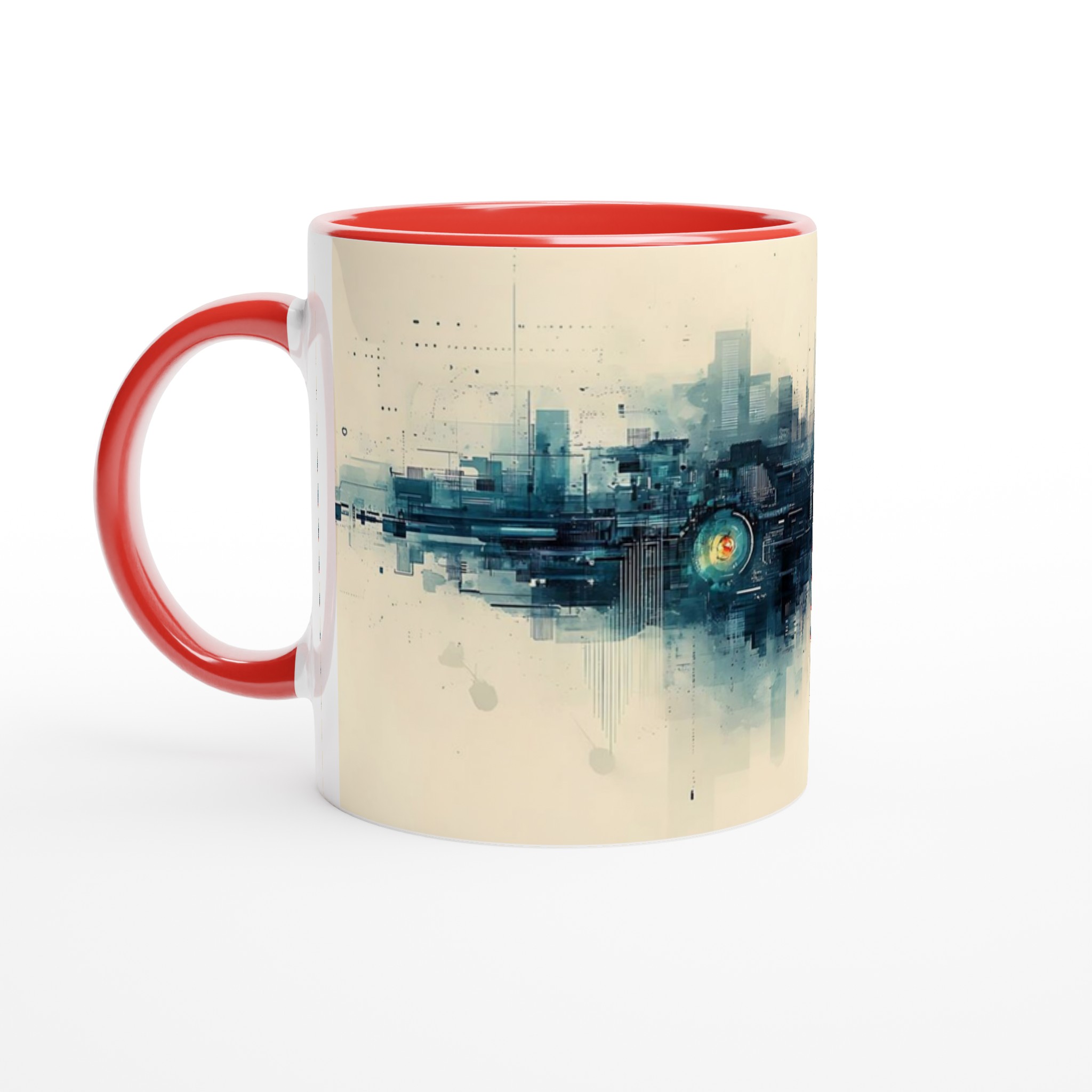 Abstrakt Stadsbild 11oz Keramikmugg – Välj bland 7 Livfulla Färger 5 850f77fb-ae97-4aaf-9af9-3039a344059c