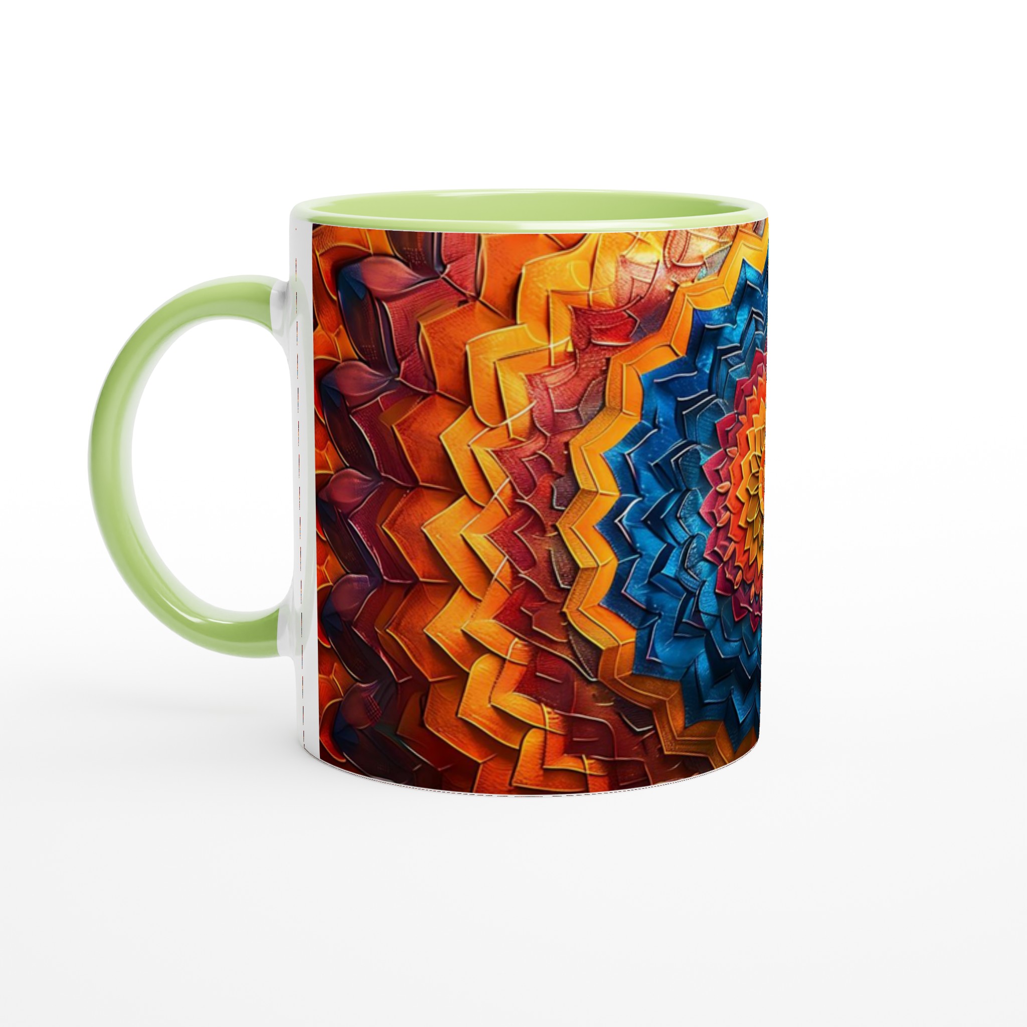 Abstrakt Mandala Keramikmugg - Livfull Design i Blått & Orange, Välj Din Färg! 7 852bc2a9-d158-4f0b-afb4-8a1b1596dc12