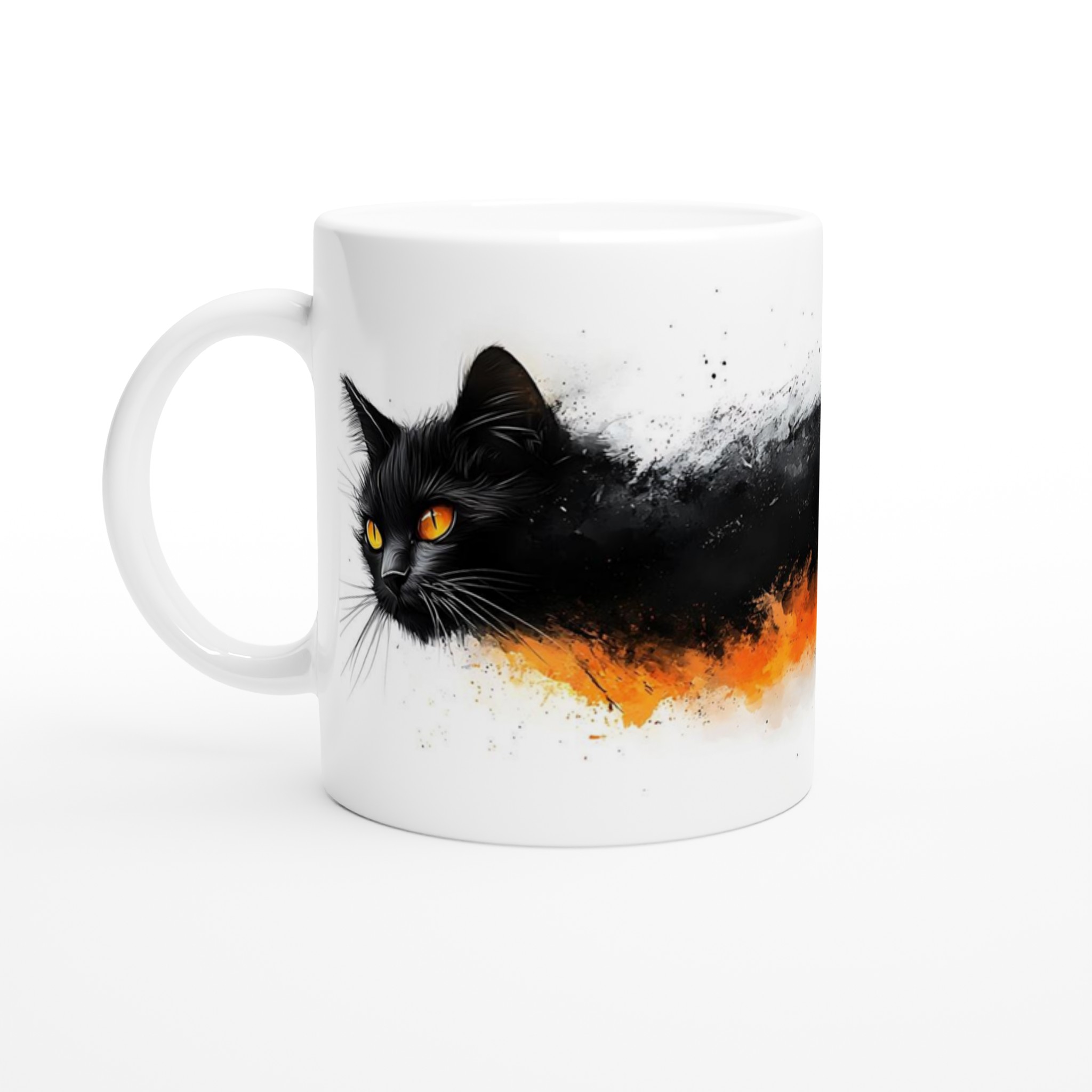 Mystisk Svart Katt Keramisk Mugg - Eldiga Ögon, Konstnärlig Design i Ditt Val av Färg 1 852c1bc2-b075-4d01-a3d6-be38aac8e9c0