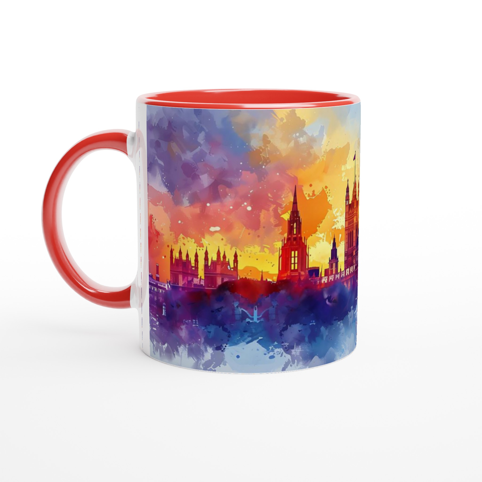 London Watercolor Skyline 11oz Keramisk Mugg - Välj bland flera livfulla färger 5 8533f210-975a-4400-a6af-6aa3d5e8cbf6