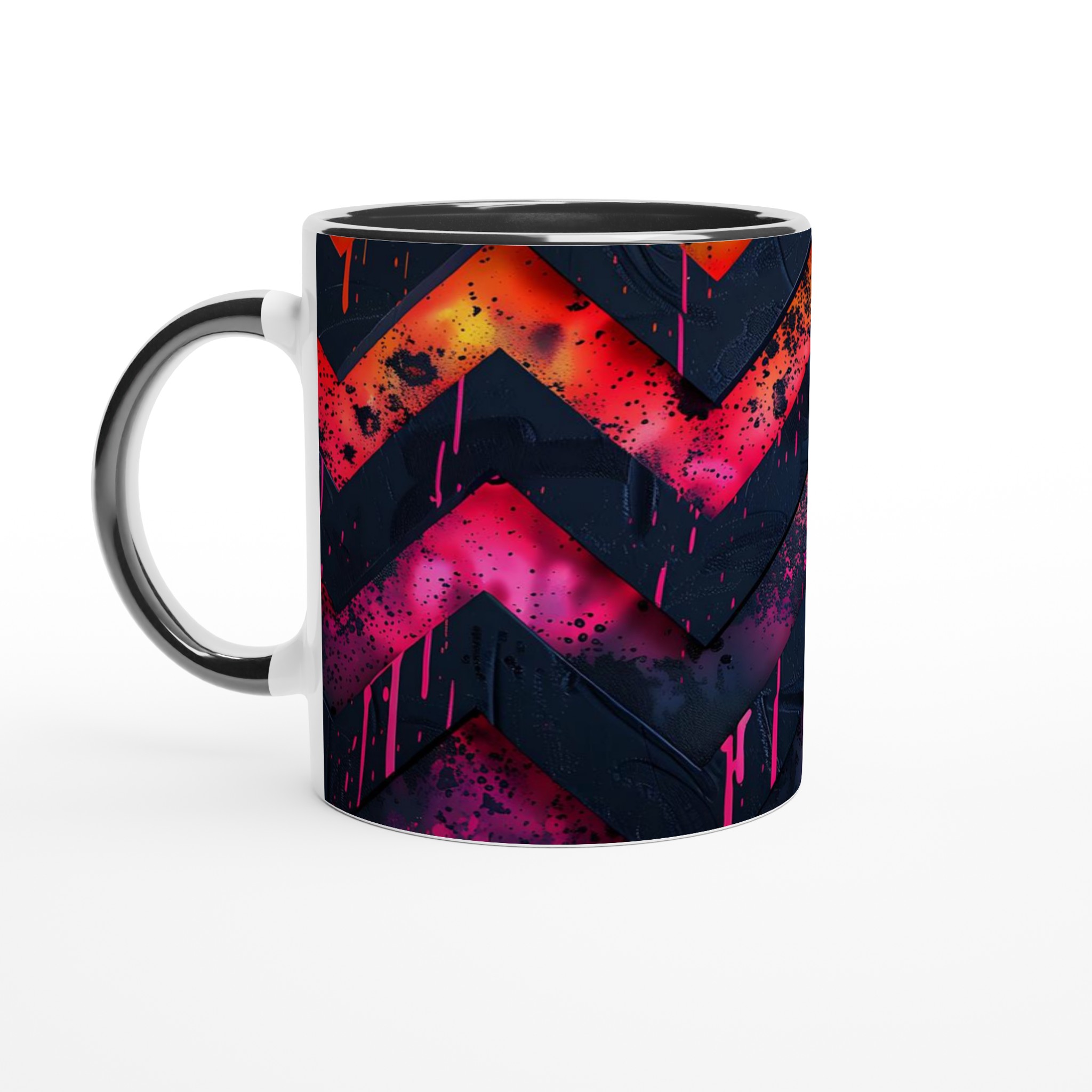 Vit 11oz keramisk mugg med djärva neonmönster – välj bland sju färgstarka keramiska nyanser 5 8540ff6a-e00a-4b19-8a53-abd7f08bdc5f