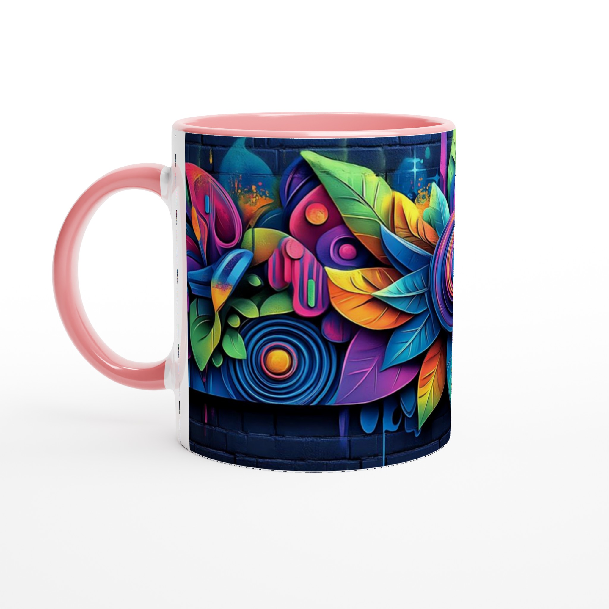 Abstrakt Färgprakt Mugg – 11oz Keramikmugg i ditt Val av Sju Livfulla Kulörer 6 857567db-e3aa-48cc-8fae-7425346e244a